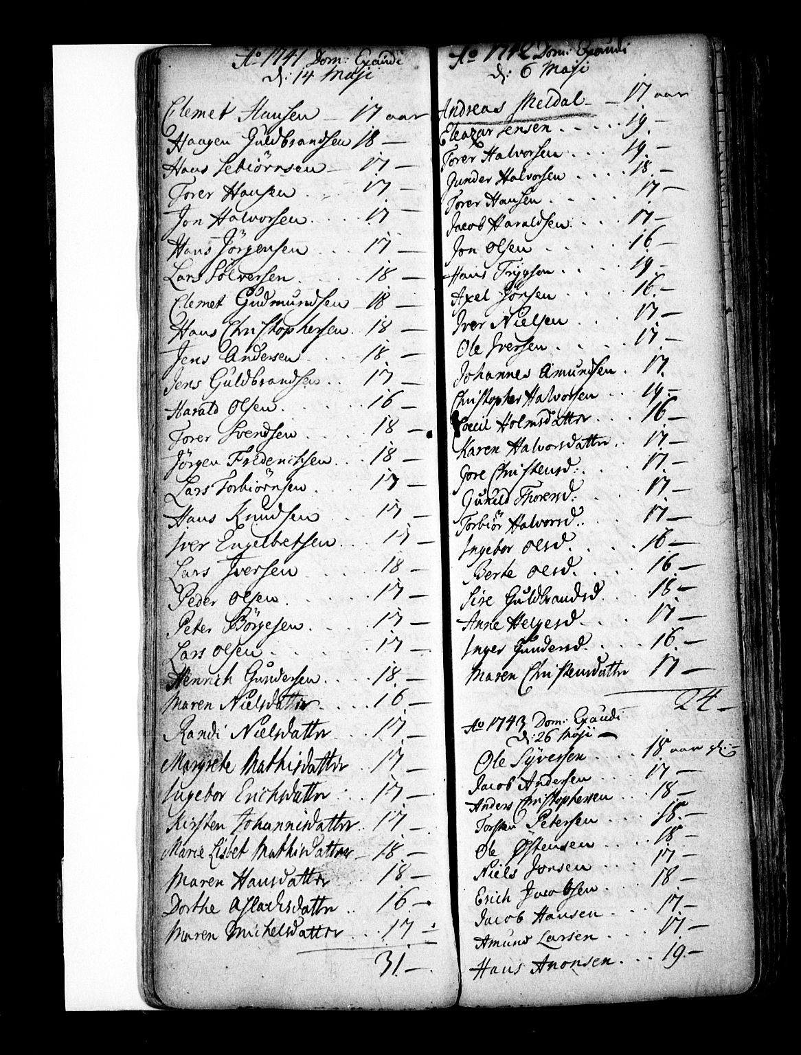 Enebakk prestekontor Kirkebøker, AV/SAO-A-10171c/F/Fa/L0001: Parish register (official) no. I 1, 1719-1754