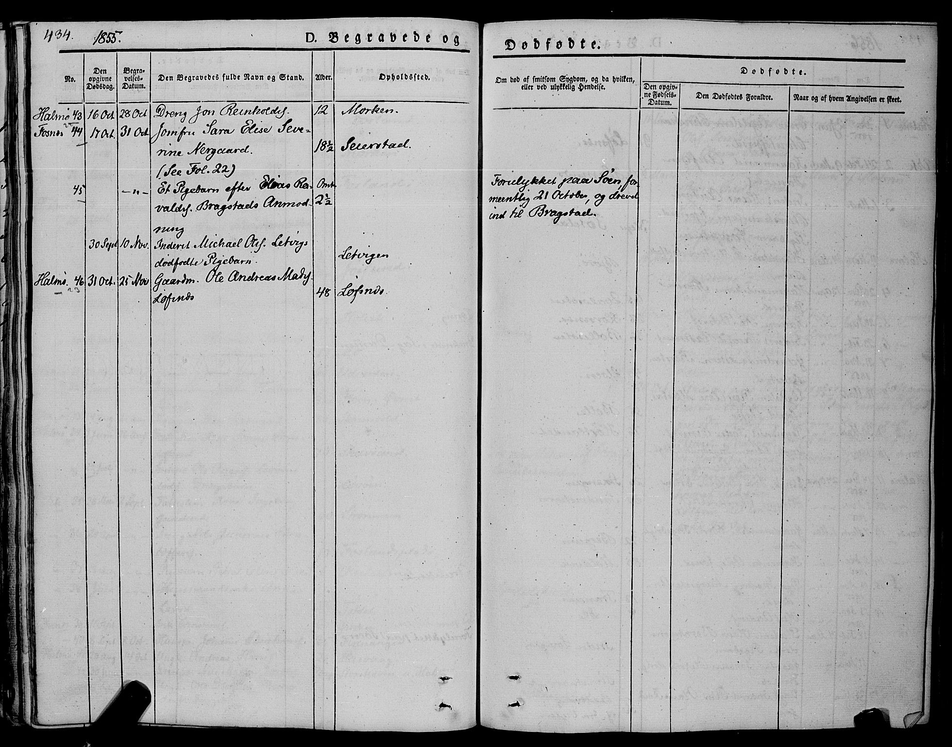 Ministerialprotokoller, klokkerbøker og fødselsregistre - Nord-Trøndelag, SAT/A-1458/773/L0614: Parish register (official) no. 773A05, 1831-1856, p. 434