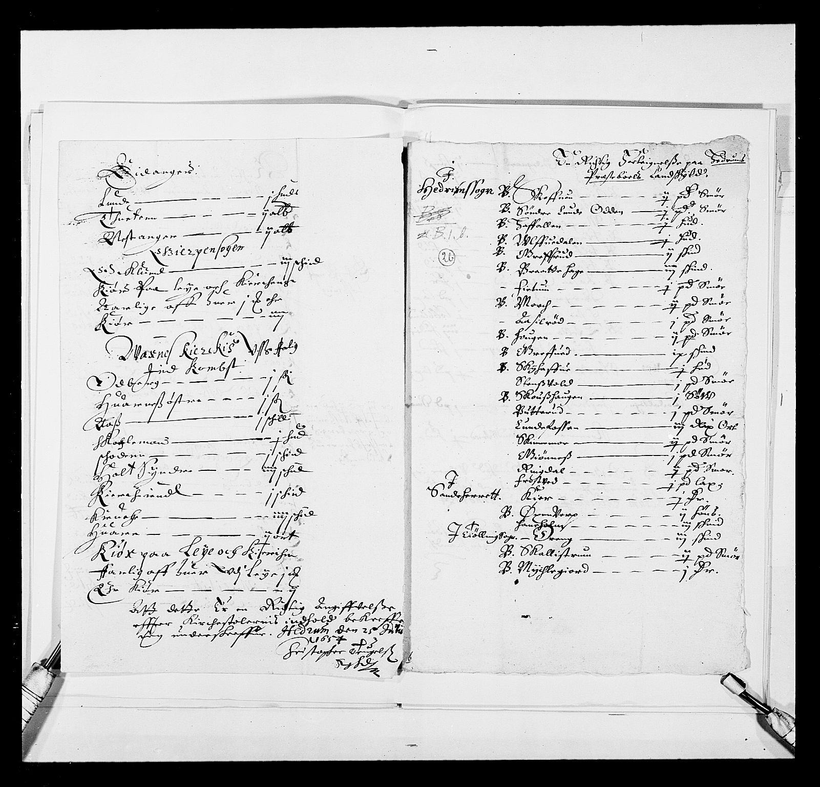 Stattholderembetet 1572-1771, AV/RA-EA-2870/Ek/L0030/0001: Jordebøker 1633-1658: / Kirke- og prestebolsgods i Akershus len, 1654, p. 319