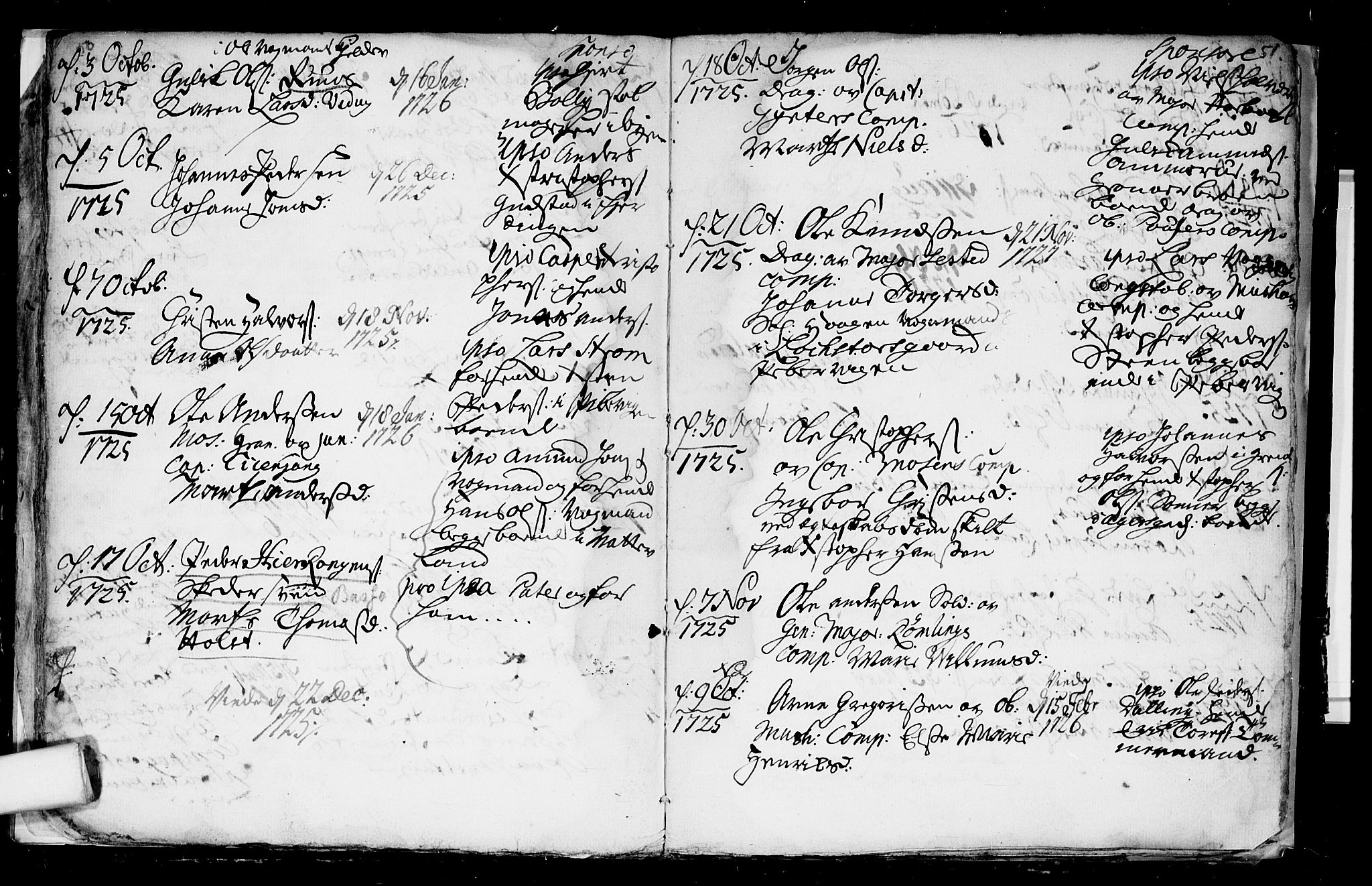 Aker prestekontor kirkebøker, SAO/A-10861/F/L0003: Parish register (official) no. 3, 1723-1731, p. 50-51