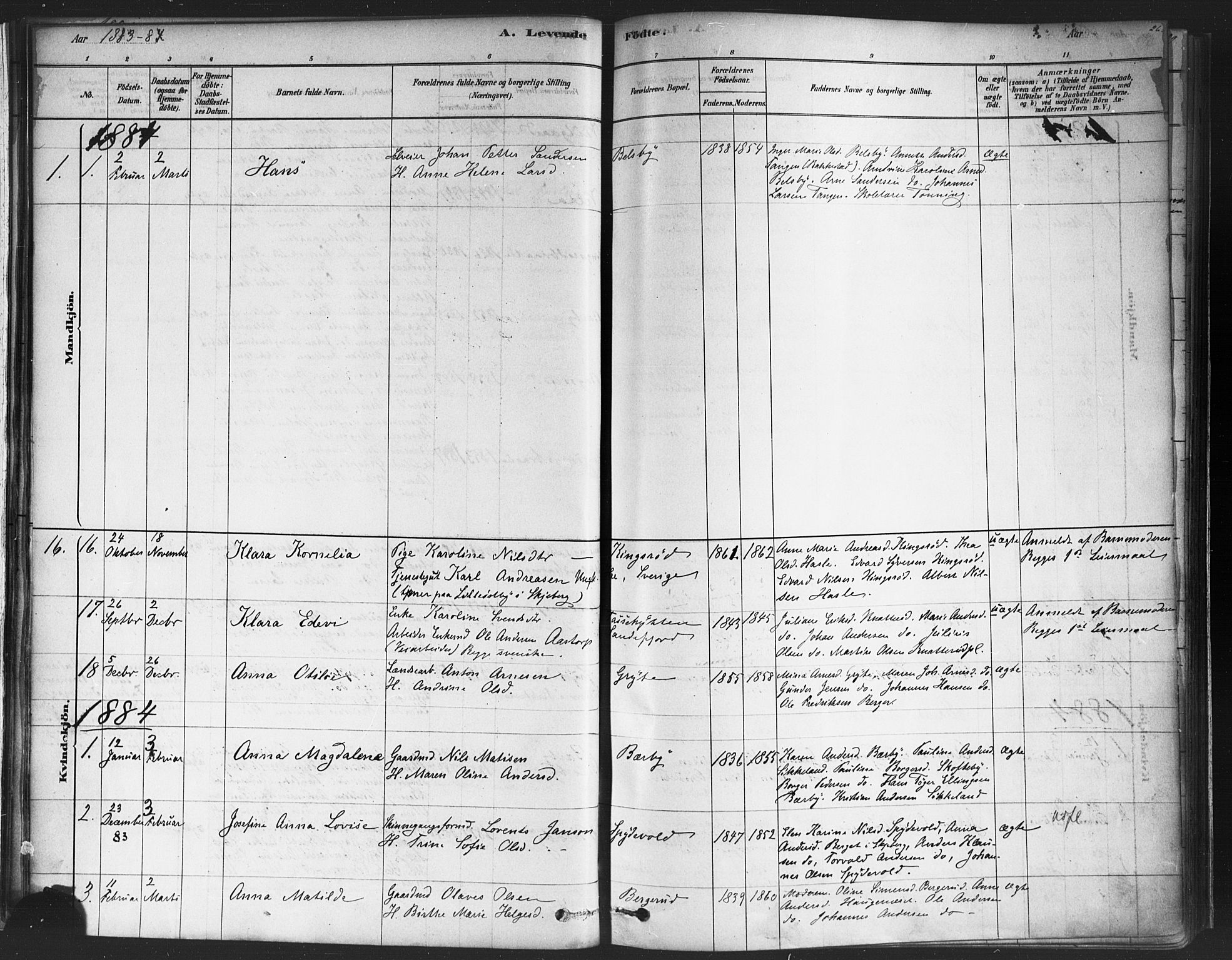 Varteig prestekontor Kirkebøker, SAO/A-10447a/F/Fa/L0002: Parish register (official) no. 2, 1878-1899, p. 26