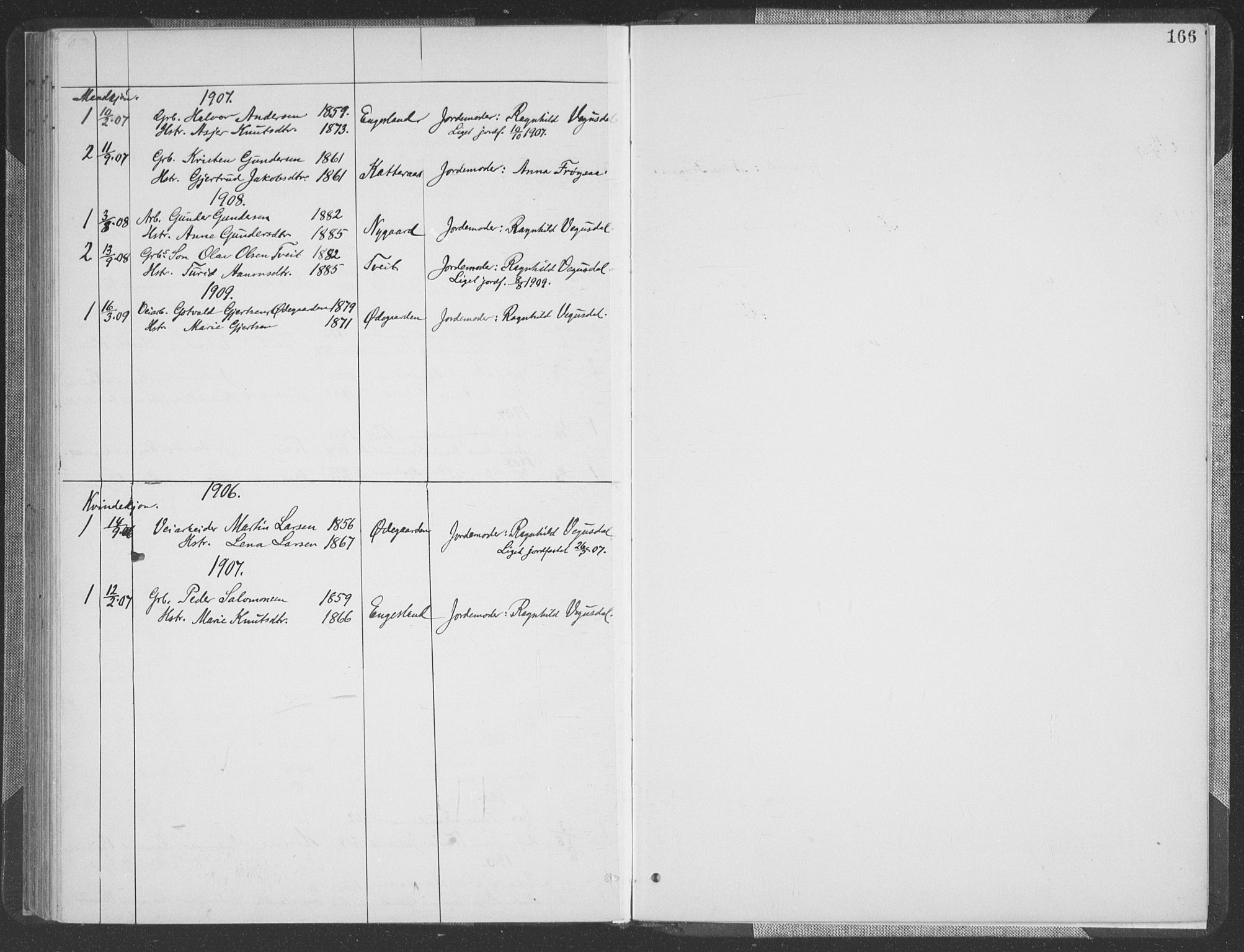 Herefoss sokneprestkontor, SAK/1111-0019/F/Fa/Fab/L0004: Parish register (official) no. A 4, 1887-1909, p. 166