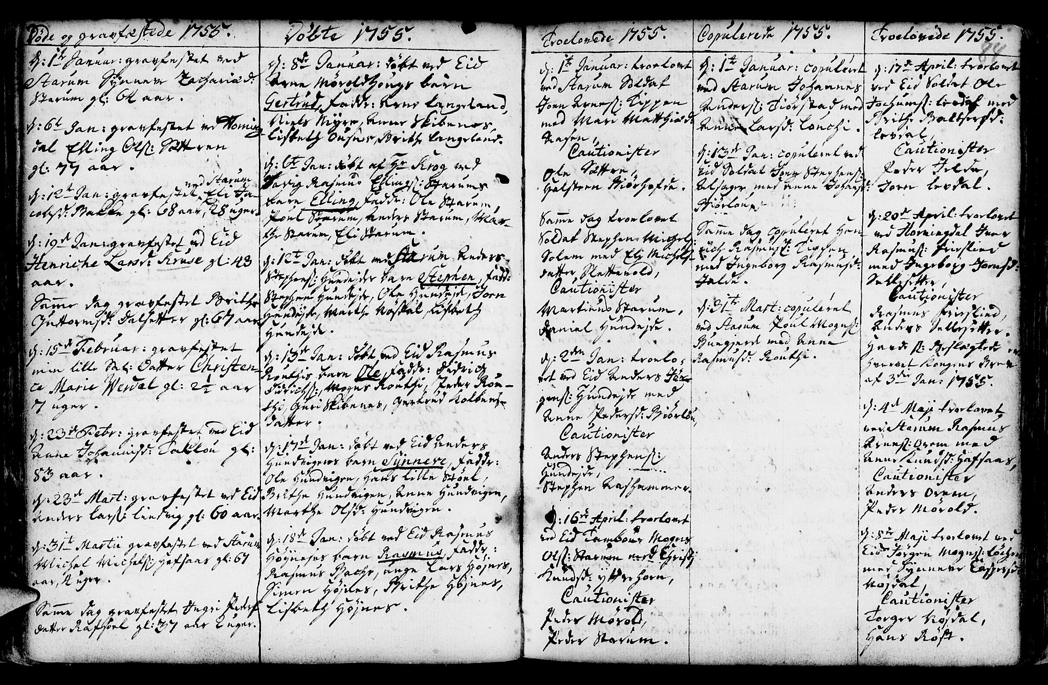 Eid sokneprestembete, SAB/A-82301/H/Haa/Haaa/L0002: Parish register (official) no. A 2, 1741-1769, p. 84