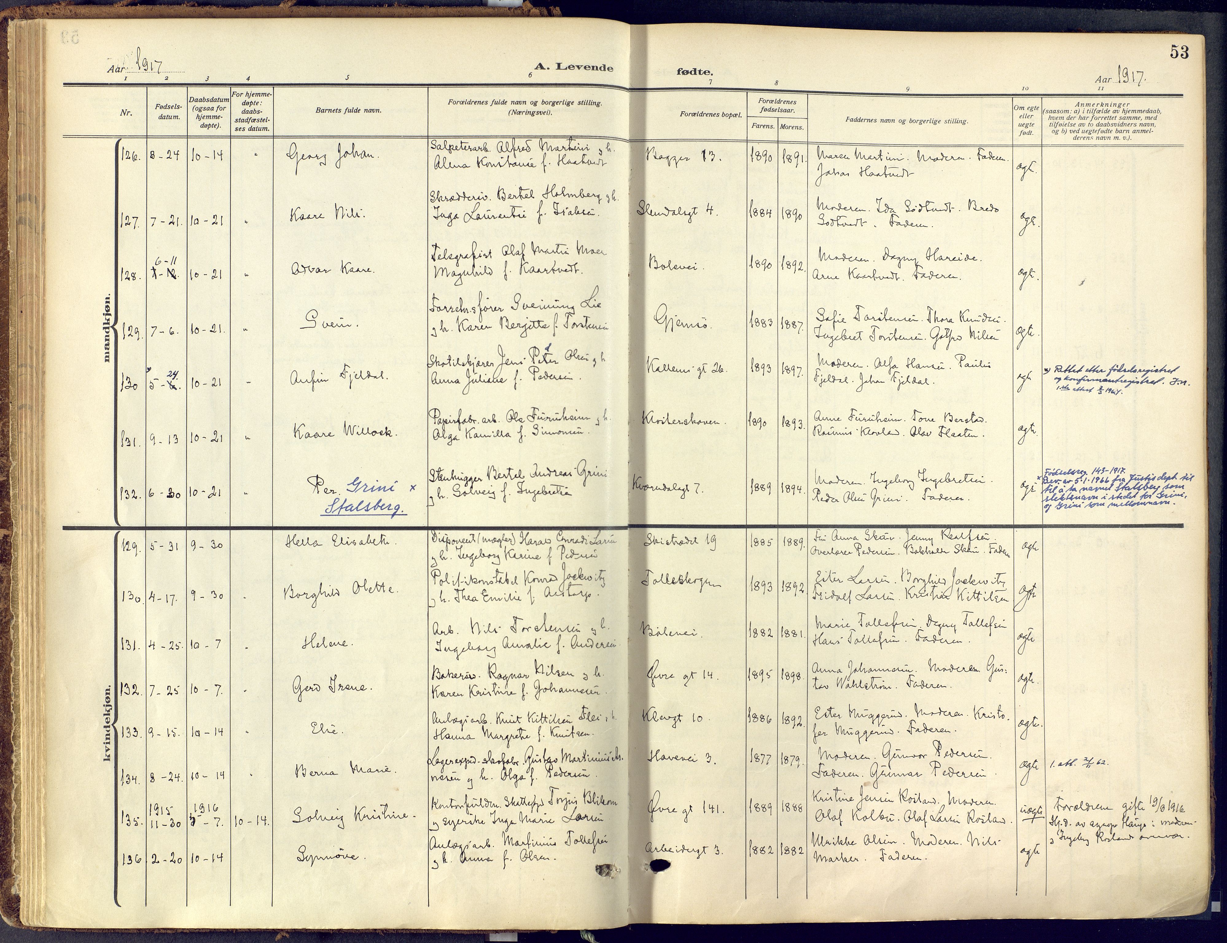 Skien kirkebøker, SAKO/A-302/F/Fa/L0013: Parish register (official) no. 13, 1915-1921, p. 53