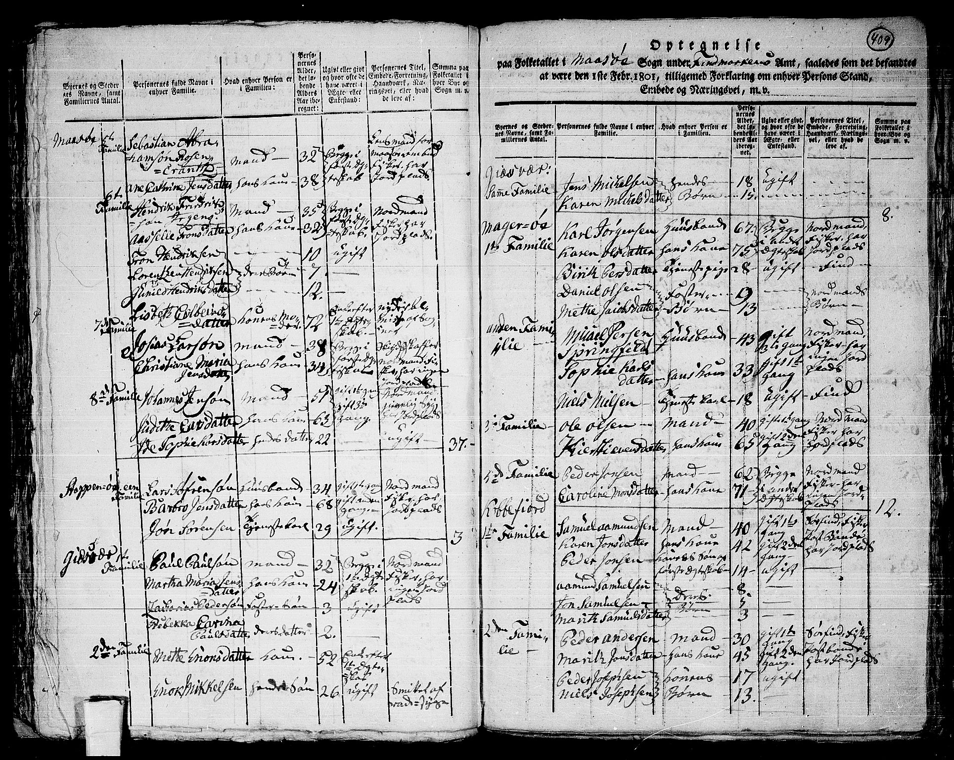 RA, 1801 census for 2018P Måsøy, 1801, p. 408b-409a