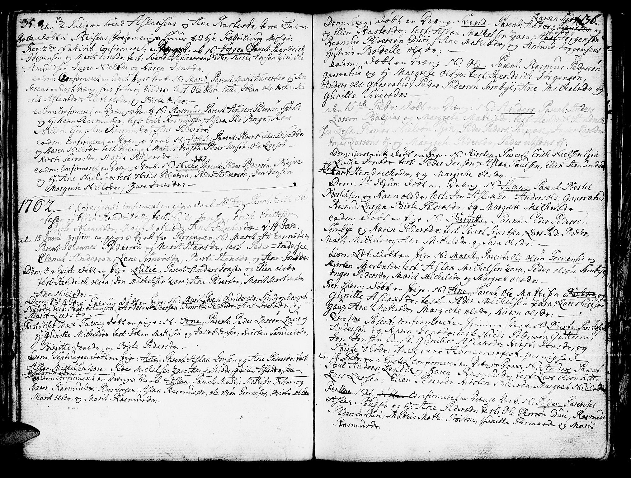 Kautokeino sokneprestembete, SATØ/S-1340/H/Ha/L0001.kirke: Parish register (official) no. 1, 1723-1776, p. 72-73