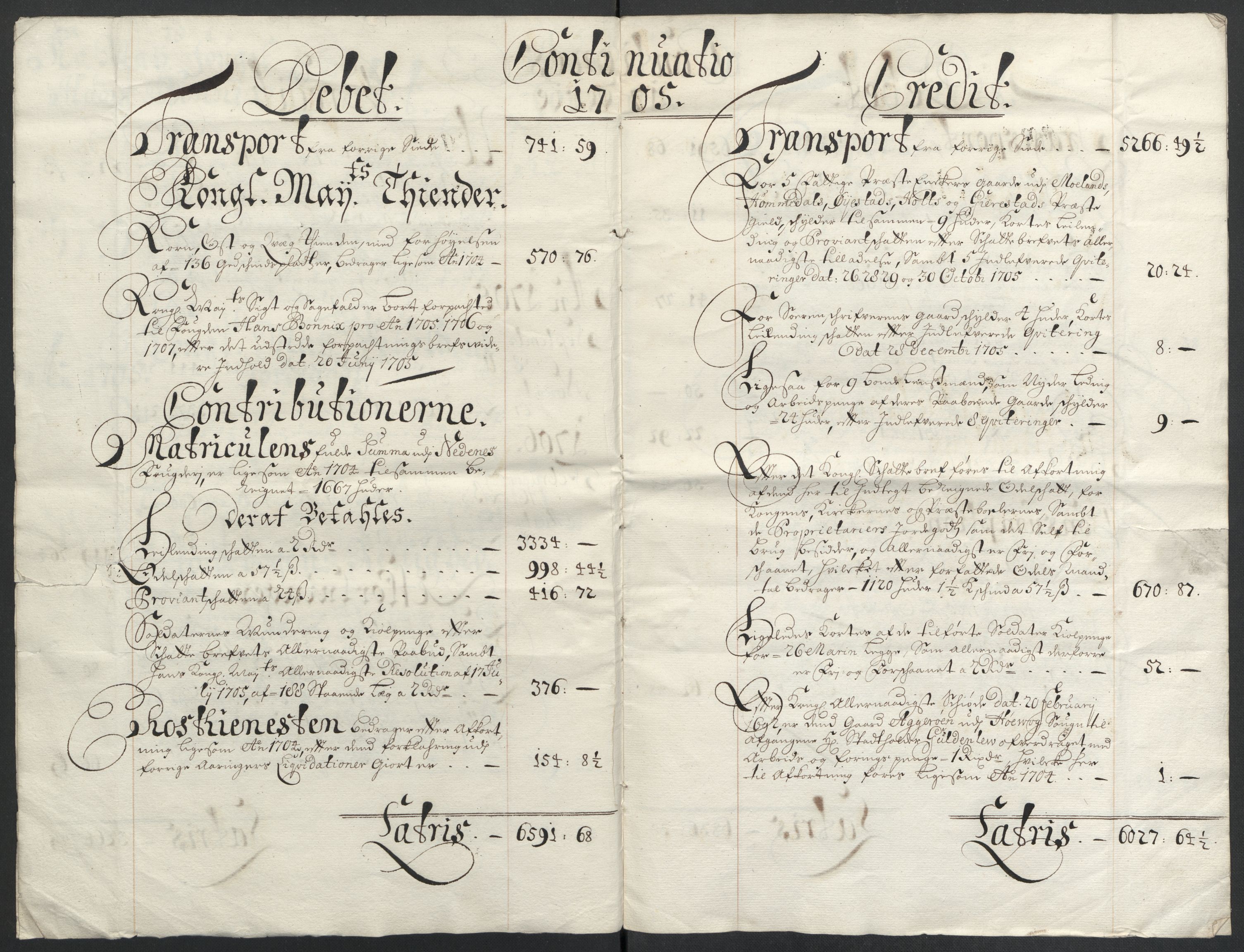 Rentekammeret inntil 1814, Reviderte regnskaper, Fogderegnskap, AV/RA-EA-4092/R39/L2317: Fogderegnskap Nedenes, 1704-1705, p. 146