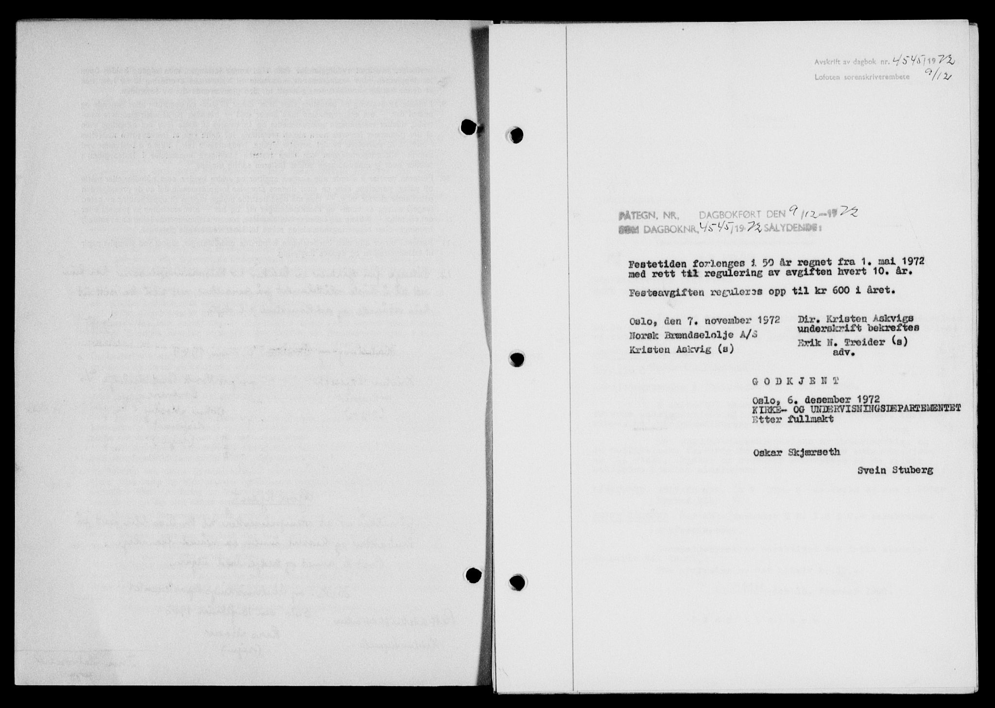 Lofoten sorenskriveri, SAT/A-0017/1/2/2C/L0023a: Mortgage book no. 23a, 1950-1950, Diary no: : 4545/1950