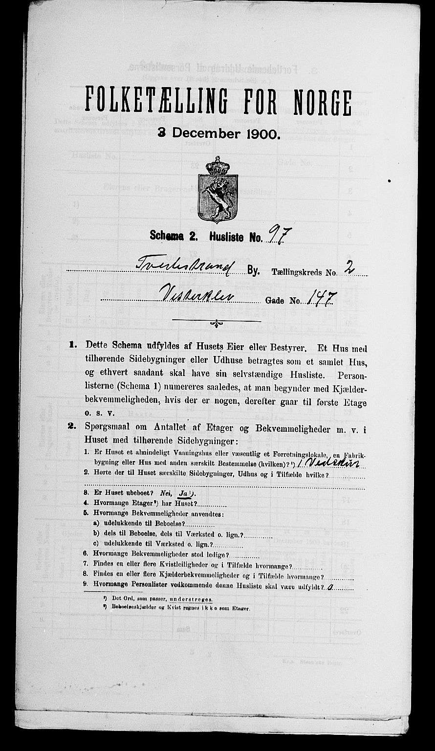 SAK, 1900 census for Tvedestrand, 1900, p. 950