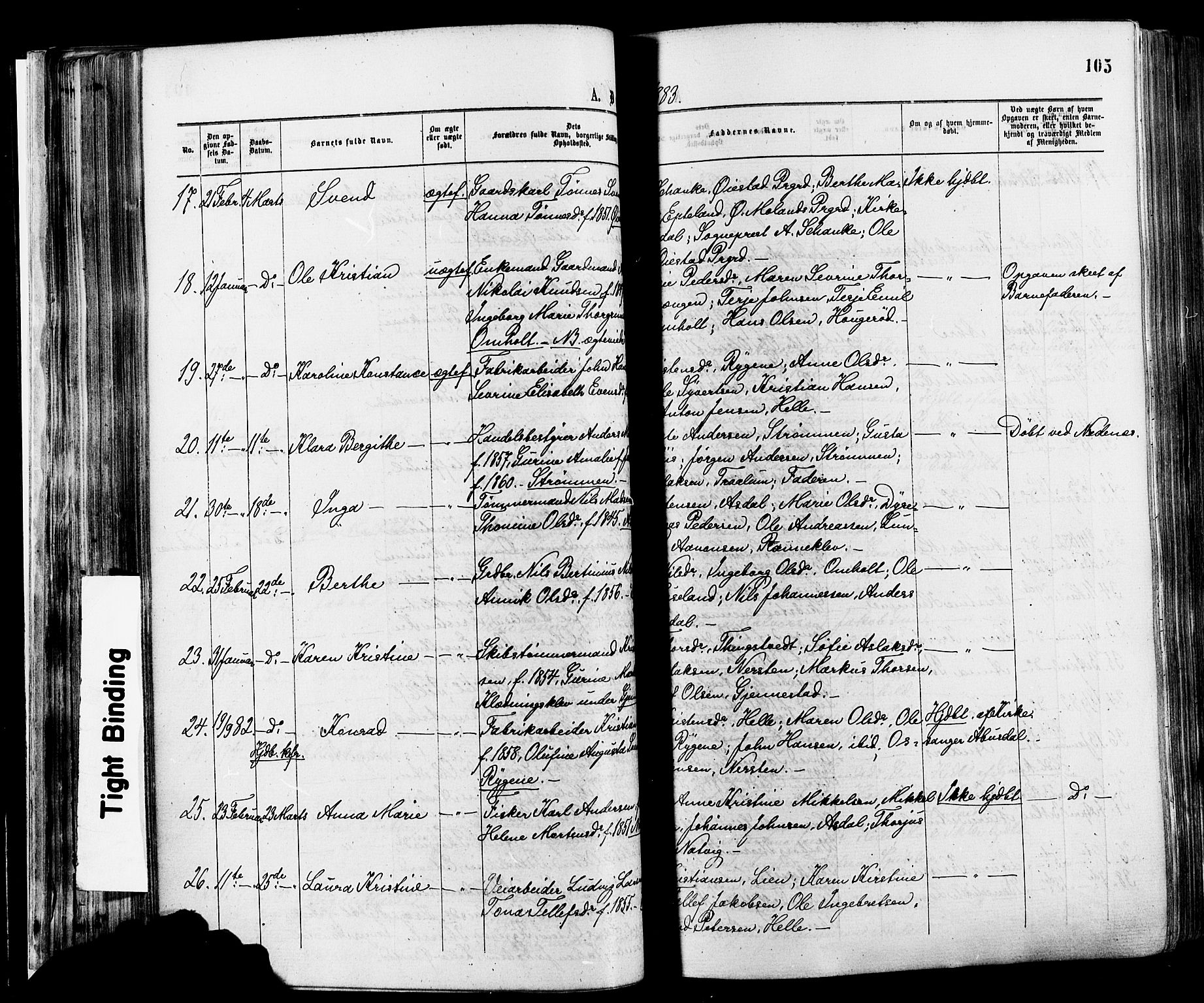 Øyestad sokneprestkontor, AV/SAK-1111-0049/F/Fa/L0016: Parish register (official) no. A 16, 1874-1886, p. 105