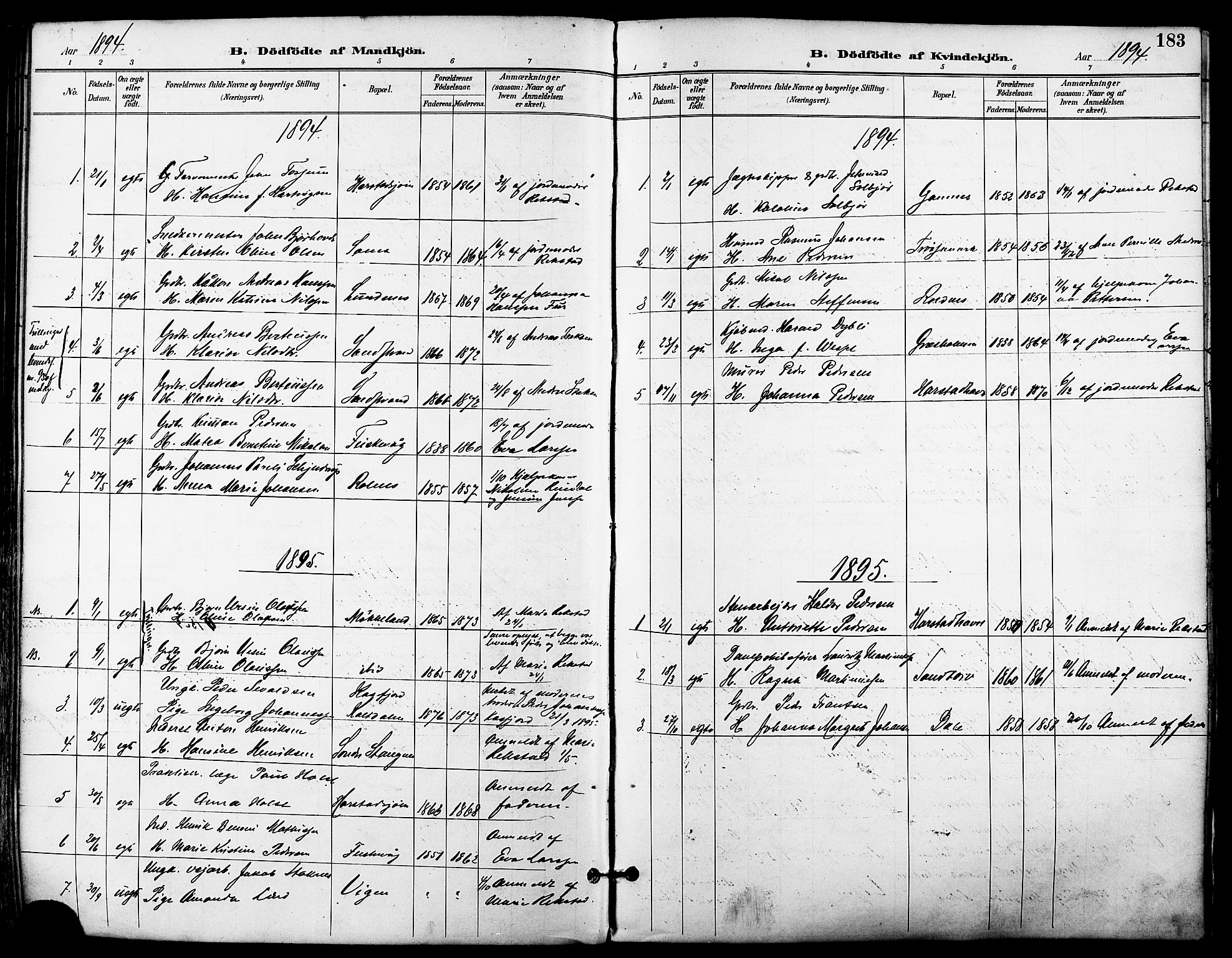 Trondenes sokneprestkontor, AV/SATØ-S-1319/H/Ha/L0016kirke: Parish register (official) no. 16, 1890-1898, p. 183