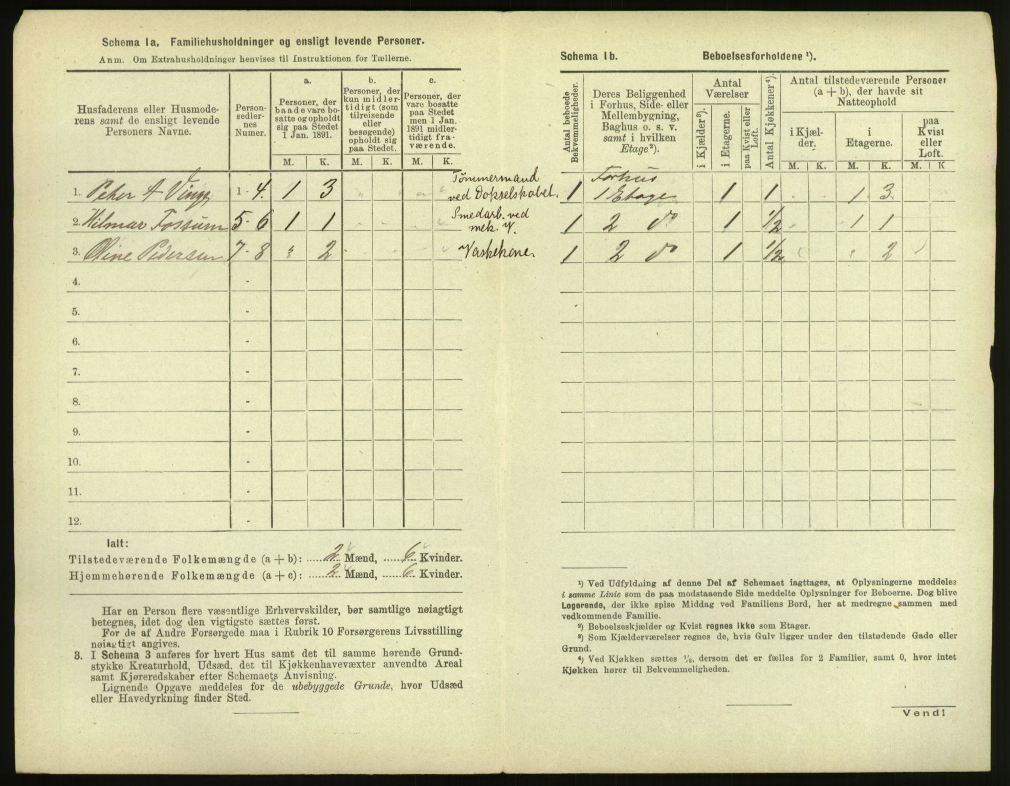 RA, 1891 census for 1601 Trondheim, 1891, p. 1393