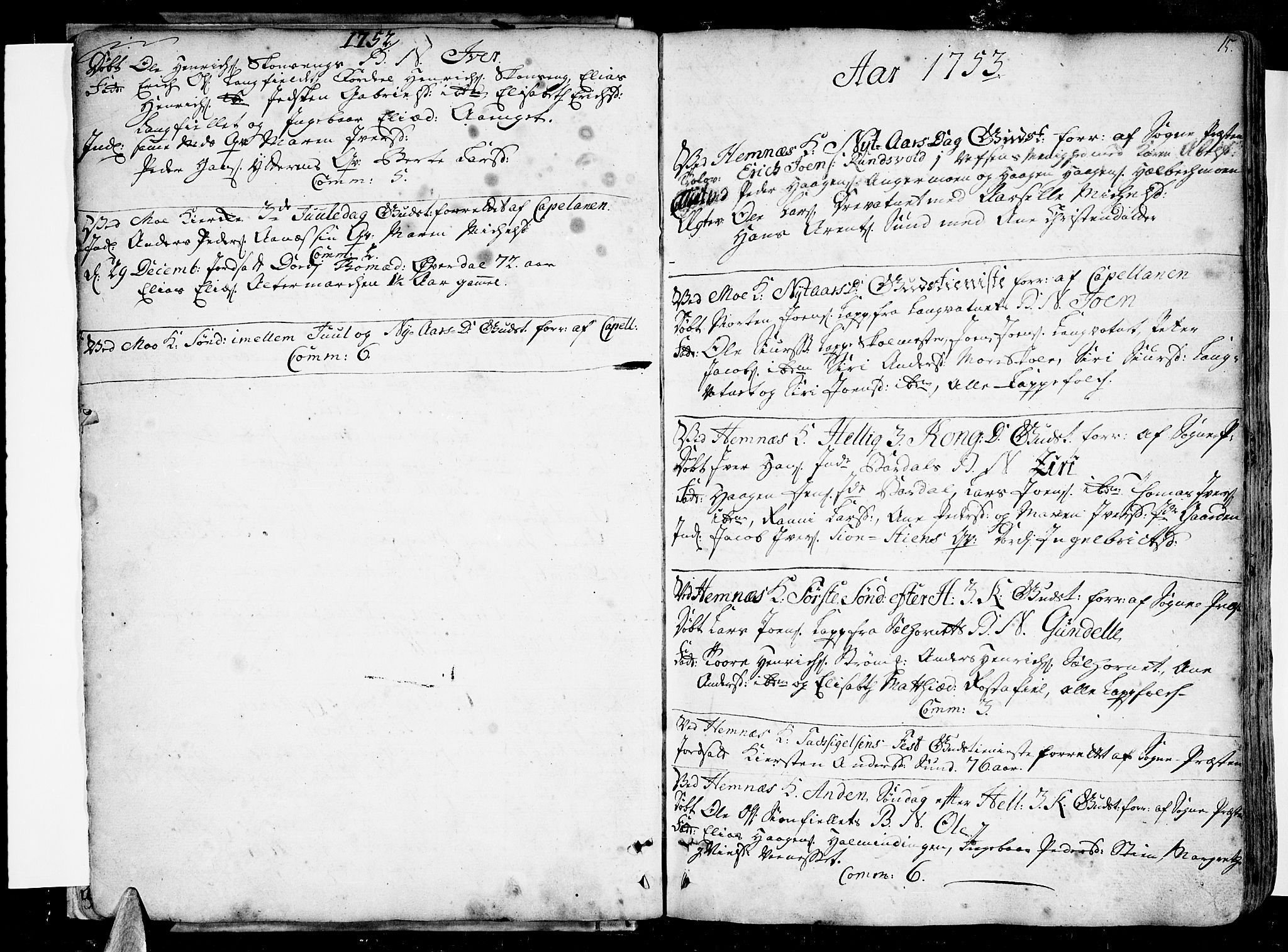 Ministerialprotokoller, klokkerbøker og fødselsregistre - Nordland, SAT/A-1459/825/L0348: Parish register (official) no. 825A04, 1752-1788, p. 15