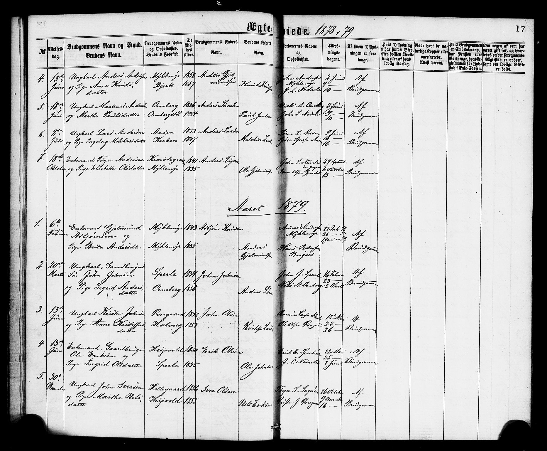 Jostedal sokneprestembete, AV/SAB-A-80601/H/Haa/Haaa/L0008: Parish register (official) no. A 8, 1864-1886, p. 17