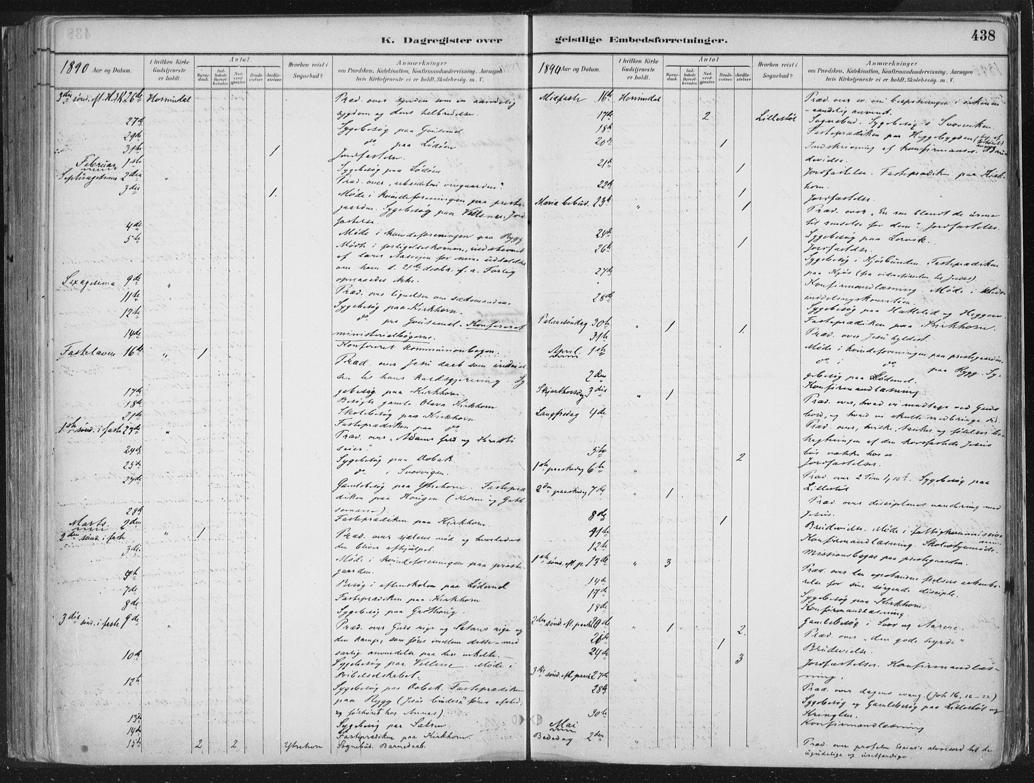 Hornindal sokneprestembete, AV/SAB-A-82401/H/Haa/Haaa/L0003/0002: Parish register (official) no. A 3B, 1885-1917, p. 438