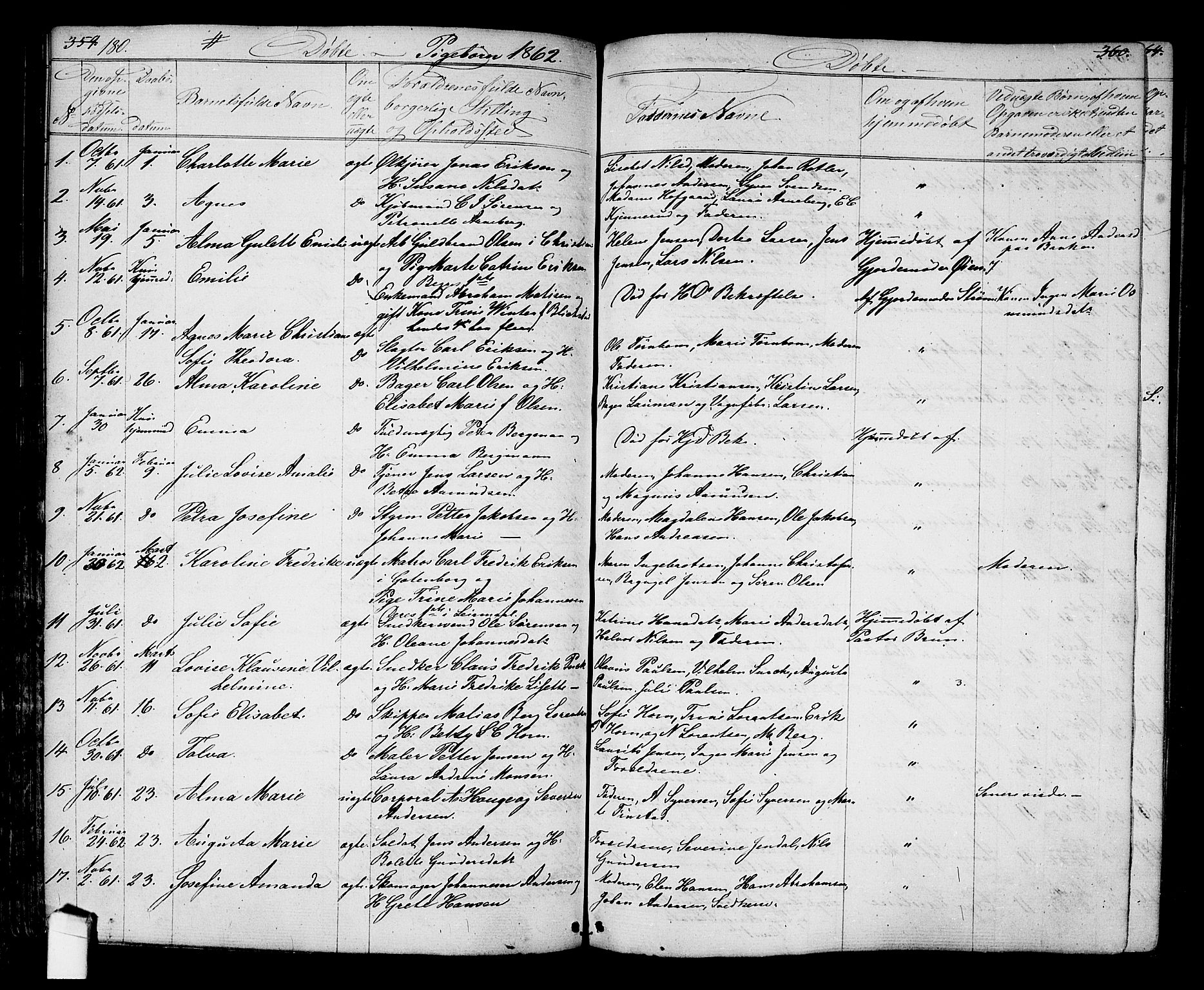 Halden prestekontor Kirkebøker, SAO/A-10909/G/Ga/L0005a: Parish register (copy) no. 5A, 1855-1864, p. 180