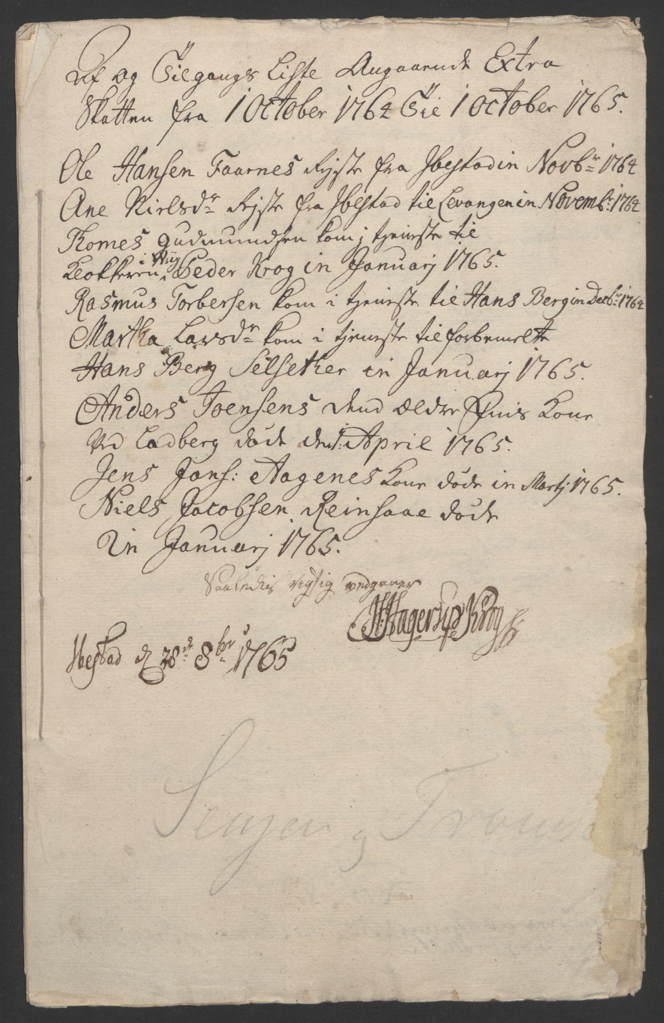 Rentekammeret inntil 1814, Realistisk ordnet avdeling, AV/RA-EA-4070/Ol/L0022b: [Gg 10]: Ekstraskatten, 23.09.1762. Senja og Troms, 1765-1768, p. 111