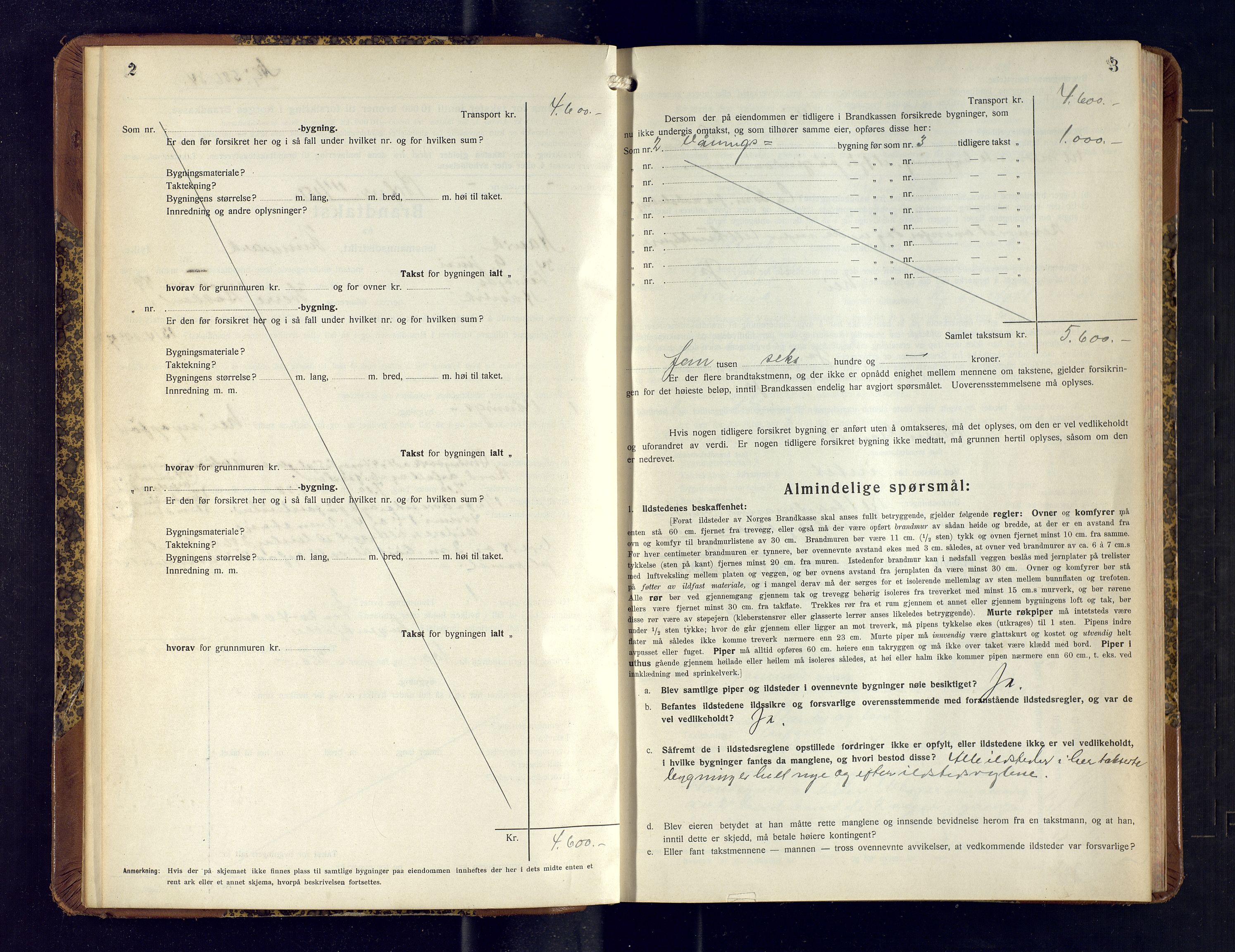 Hasvik lensmannskontor, SATØ/SATO-164/Fob/L0009: Branntakstprotokoll, 1934-1939, p. 2-3