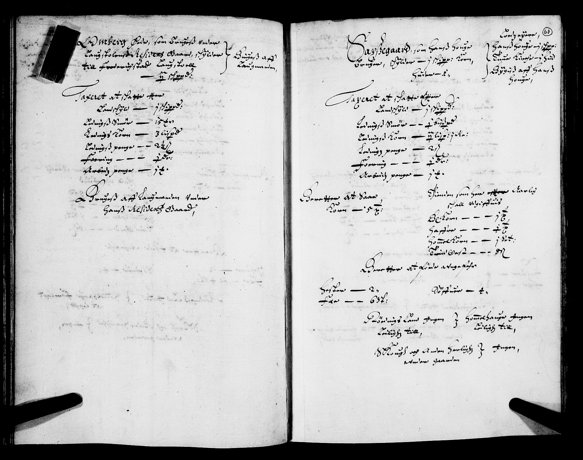 Rentekammeret inntil 1814, Realistisk ordnet avdeling, AV/RA-EA-4070/N/Nb/Nba/L0004: Tune, Veme, Åbygge og Hvaler, 1. del, 1667, p. 62b-63a