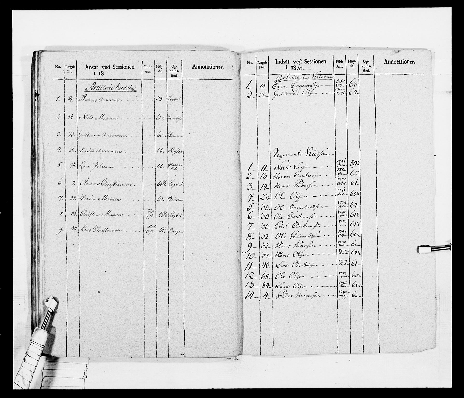 Generalitets- og kommissariatskollegiet, Det kongelige norske kommissariatskollegium, AV/RA-EA-5420/E/Eh/L0042: 1. Akershusiske nasjonale infanteriregiment, 1810, p. 412