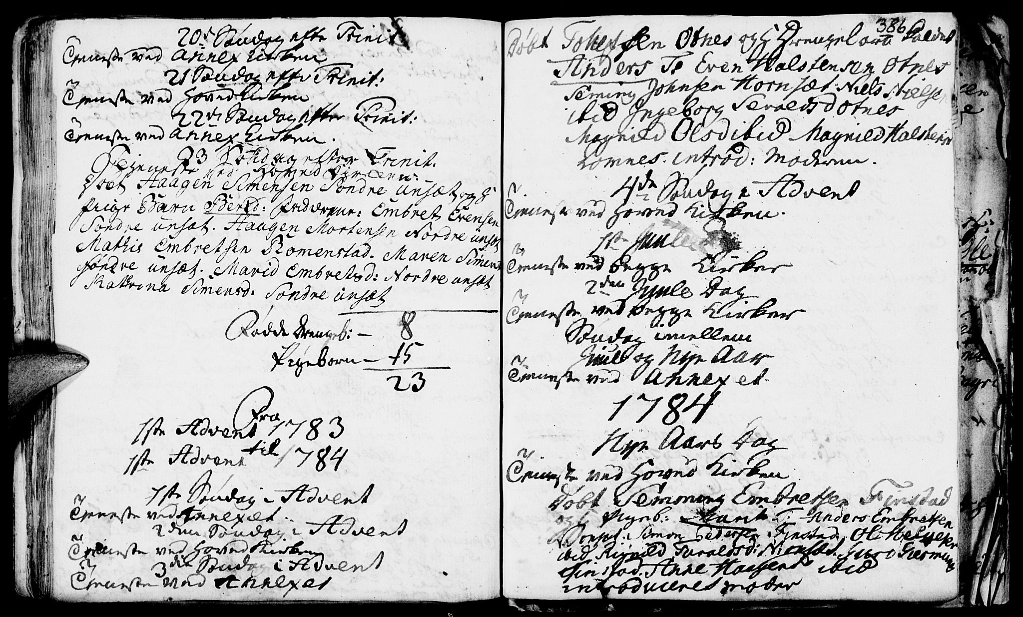 Rendalen prestekontor, AV/SAH-PREST-054/H/Ha/Haa/L0001: Parish register (official) no. 1, 1733-1787, p. 386