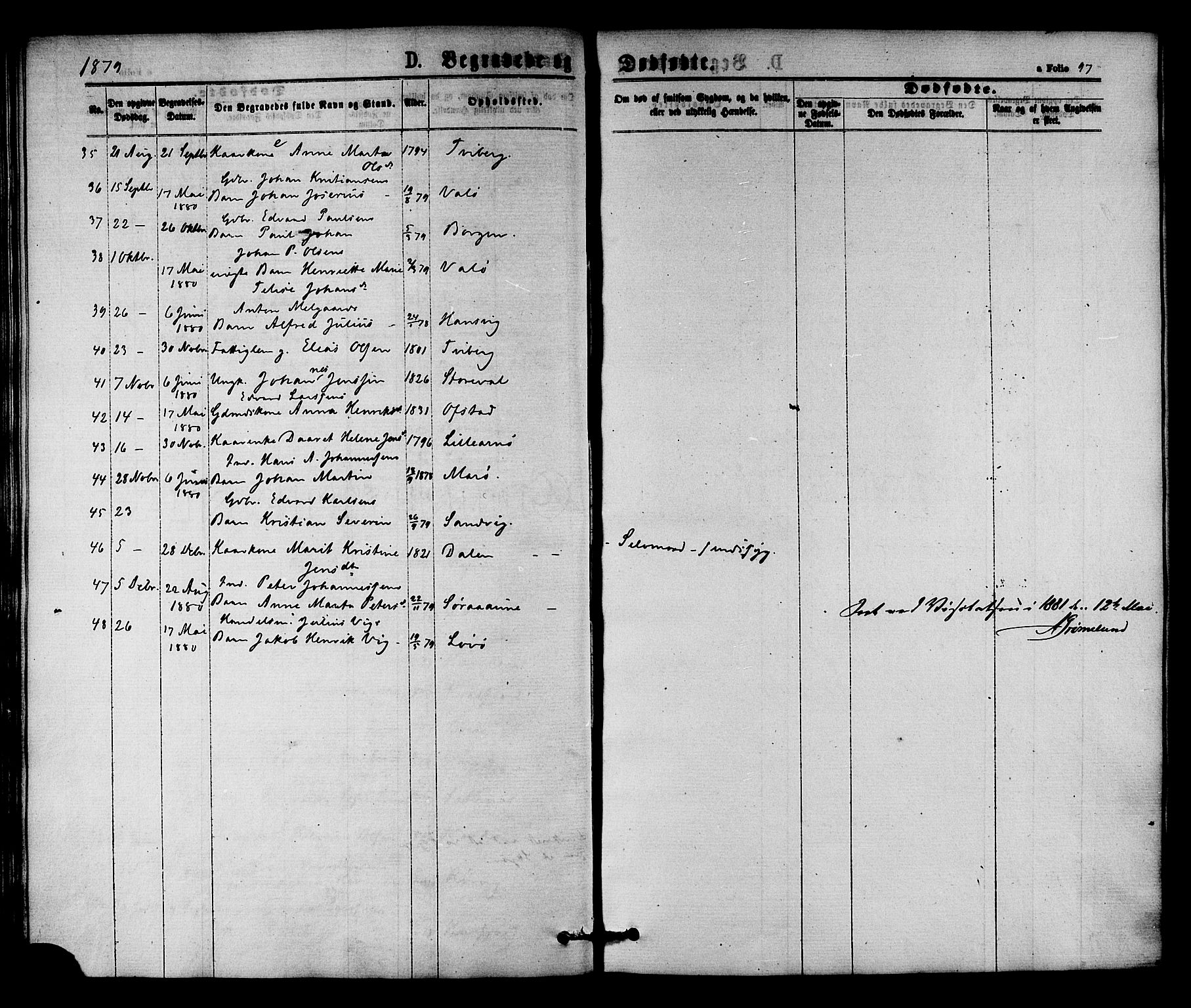 Ministerialprotokoller, klokkerbøker og fødselsregistre - Nord-Trøndelag, SAT/A-1458/784/L0671: Parish register (official) no. 784A06, 1876-1879, p. 97