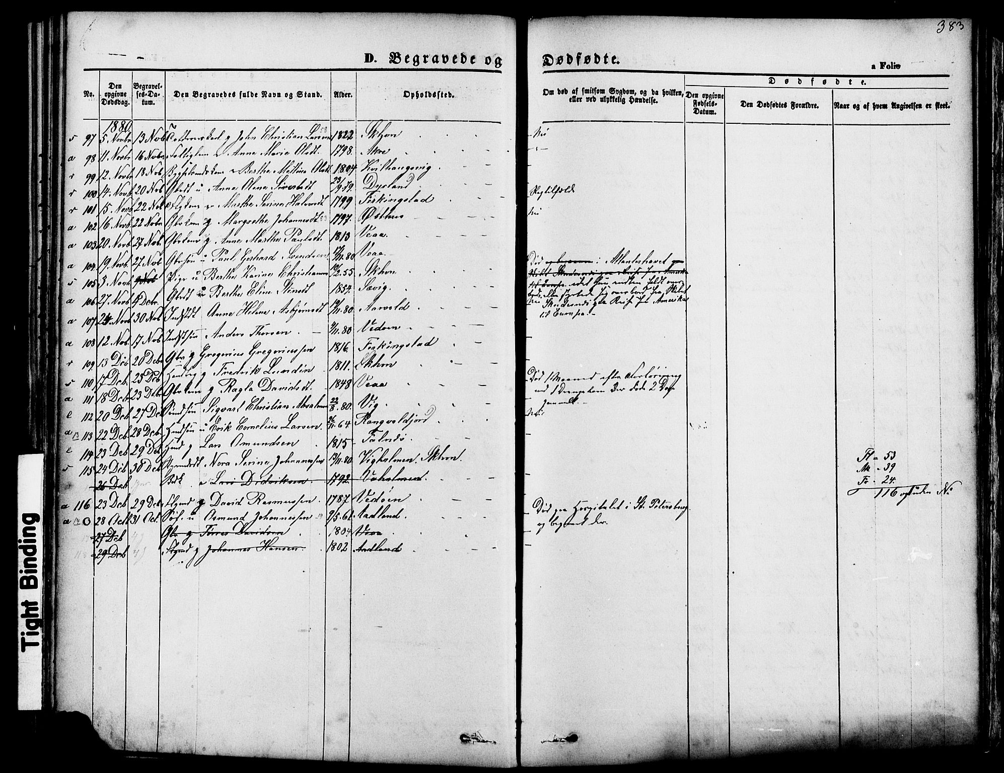 Skudenes sokneprestkontor, SAST/A -101849/H/Ha/Haa/L0006: Parish register (official) no. A 4, 1864-1881, p. 383