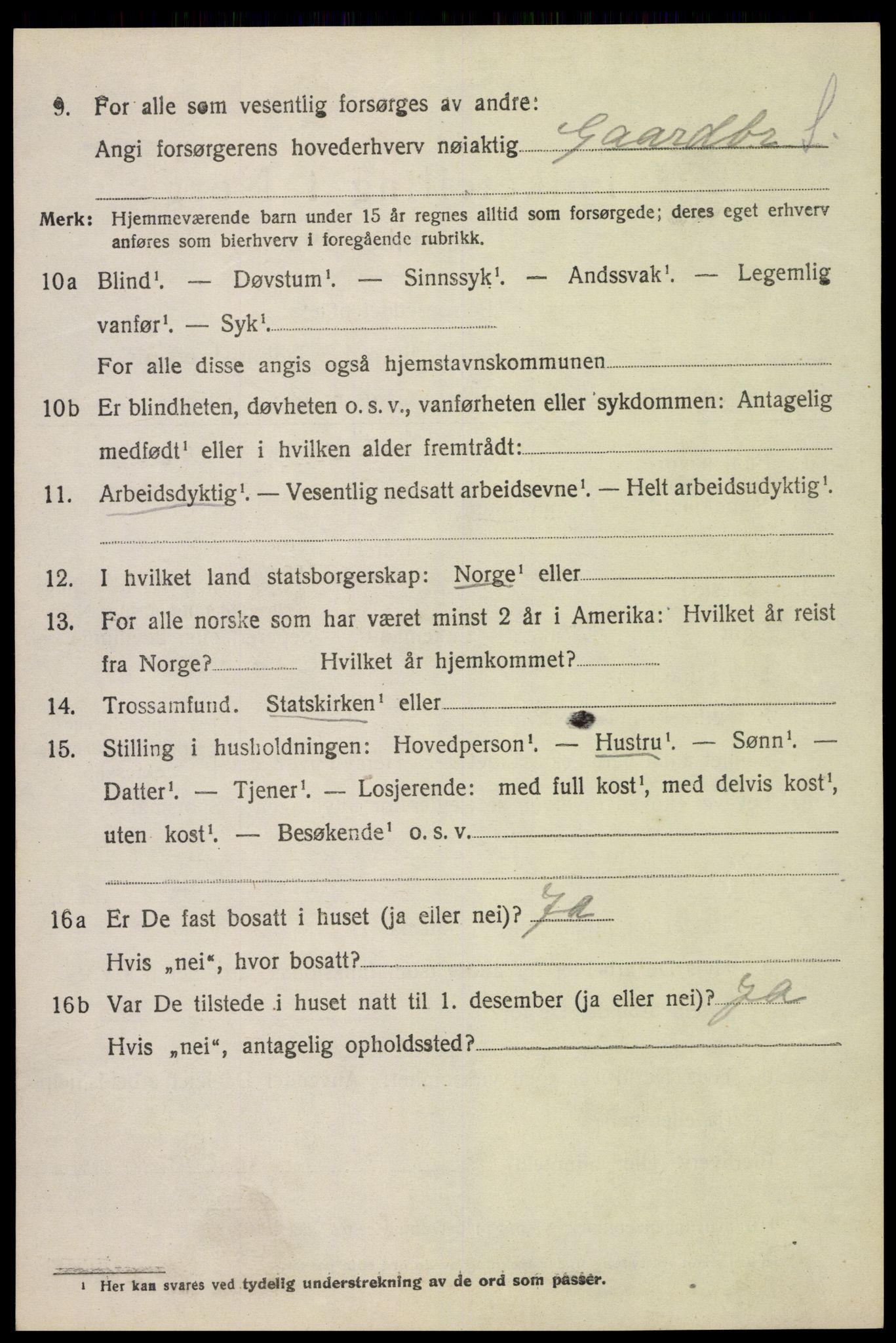 SAH, 1920 census for Stange, 1920, p. 13794