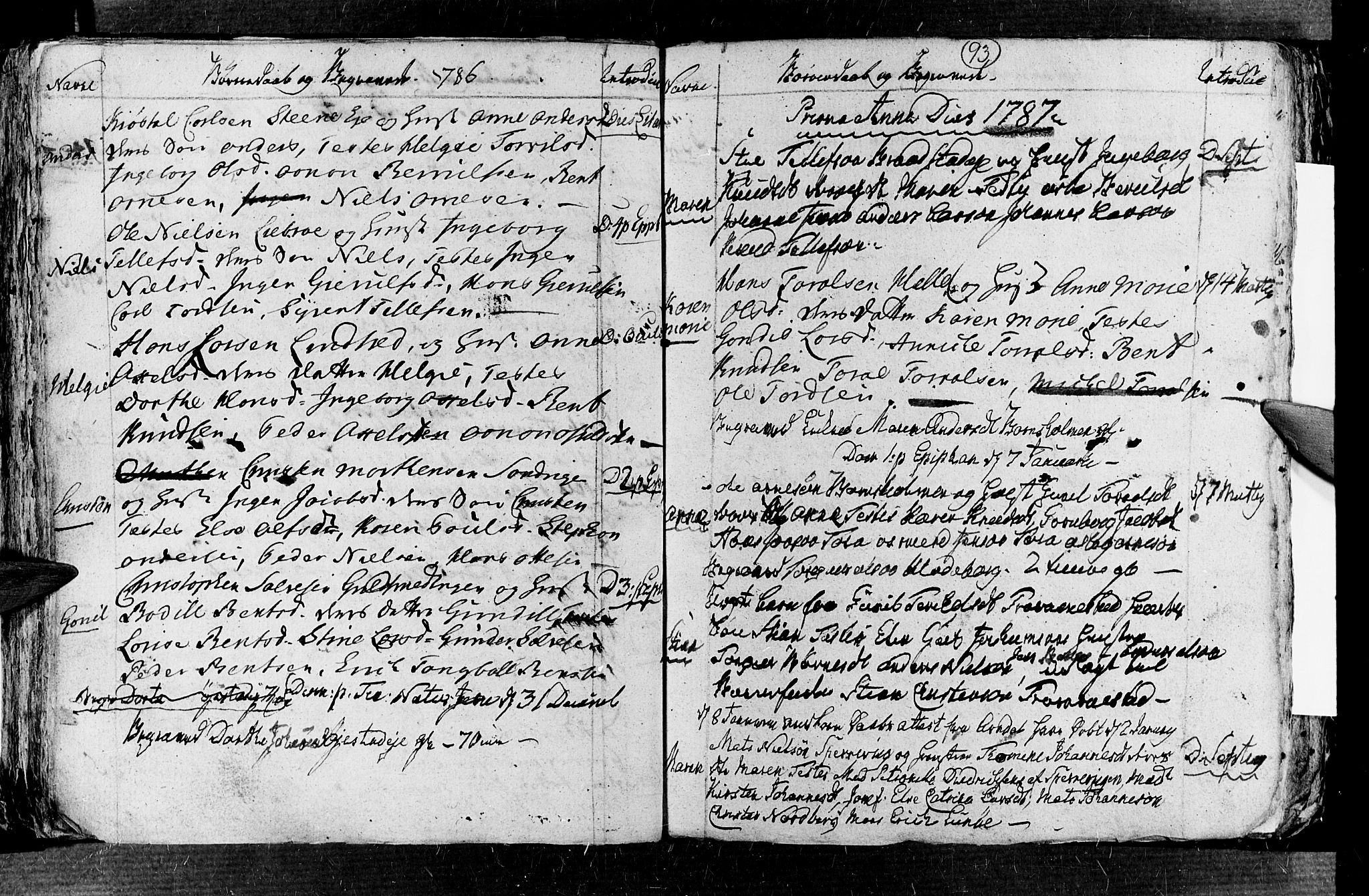 Øyestad sokneprestkontor, SAK/1111-0049/F/Fb/L0001: Parish register (copy) no. B 1, 1780-1794, p. 92