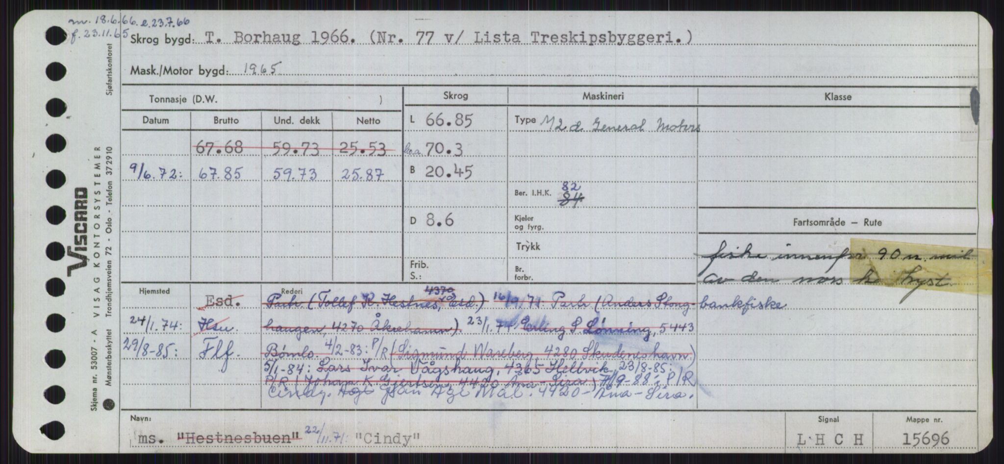 Sjøfartsdirektoratet med forløpere, Skipsmålingen, RA/S-1627/H/Ha/L0001/0002: Fartøy, A-Eig / Fartøy Bjør-Eig, p. 653