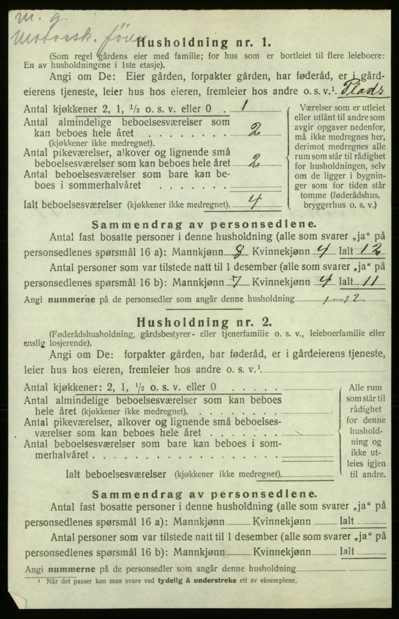 SAB, 1920 census for Kvinnherad, 1920, p. 2723