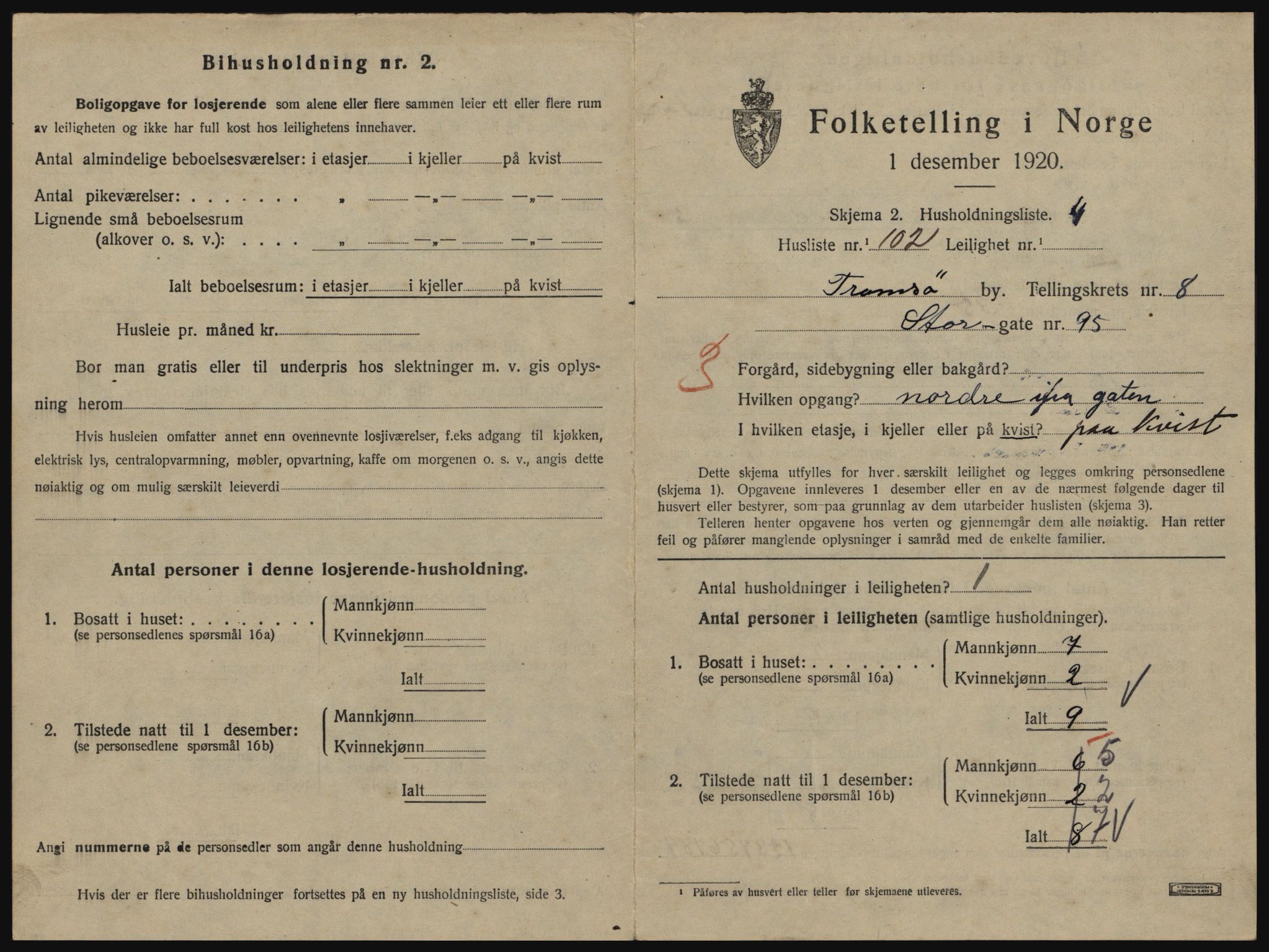 SATØ, 1920 census for Tromsø, 1920, p. 4735