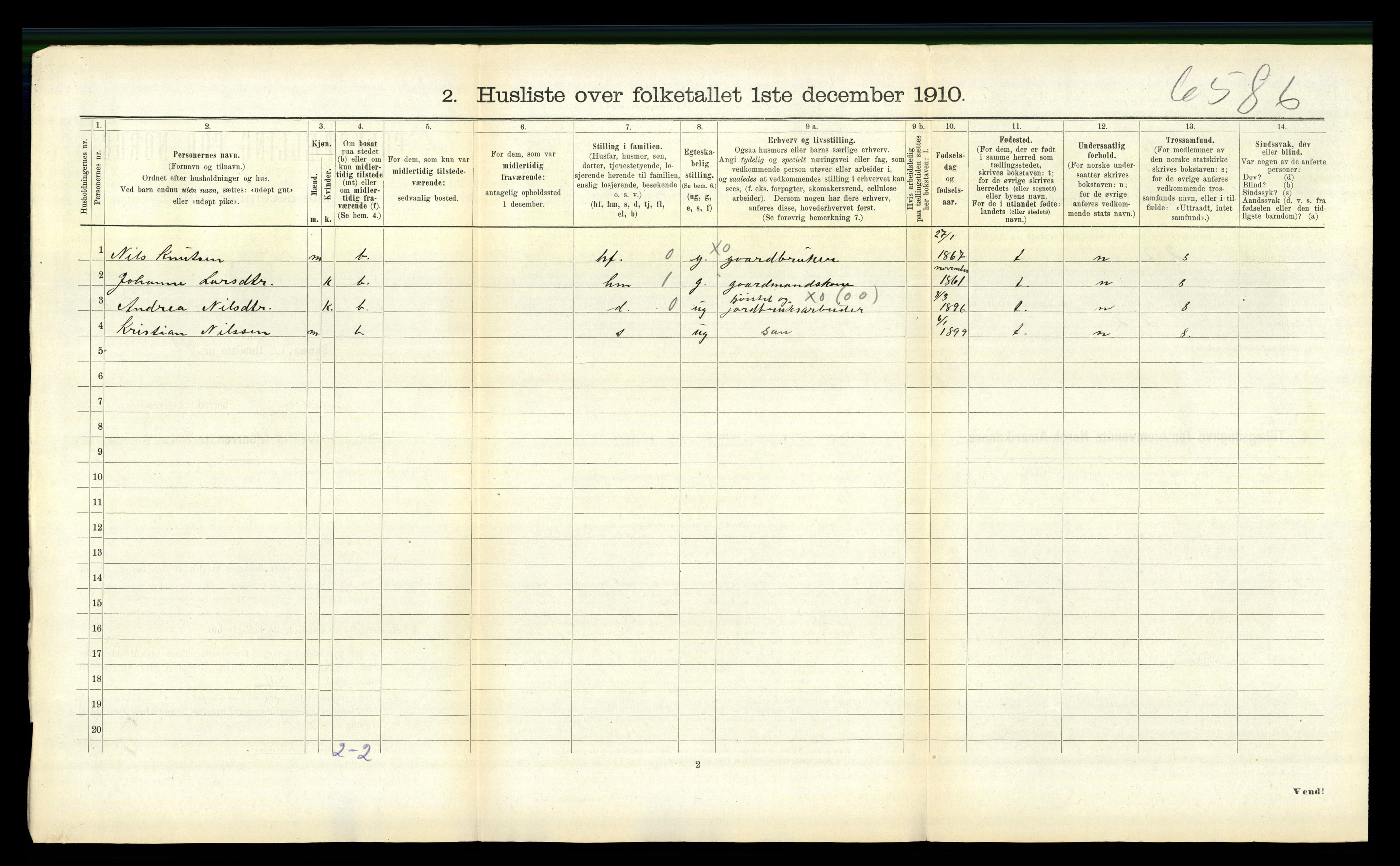 RA, 1910 census for Jølster, 1910, p. 131