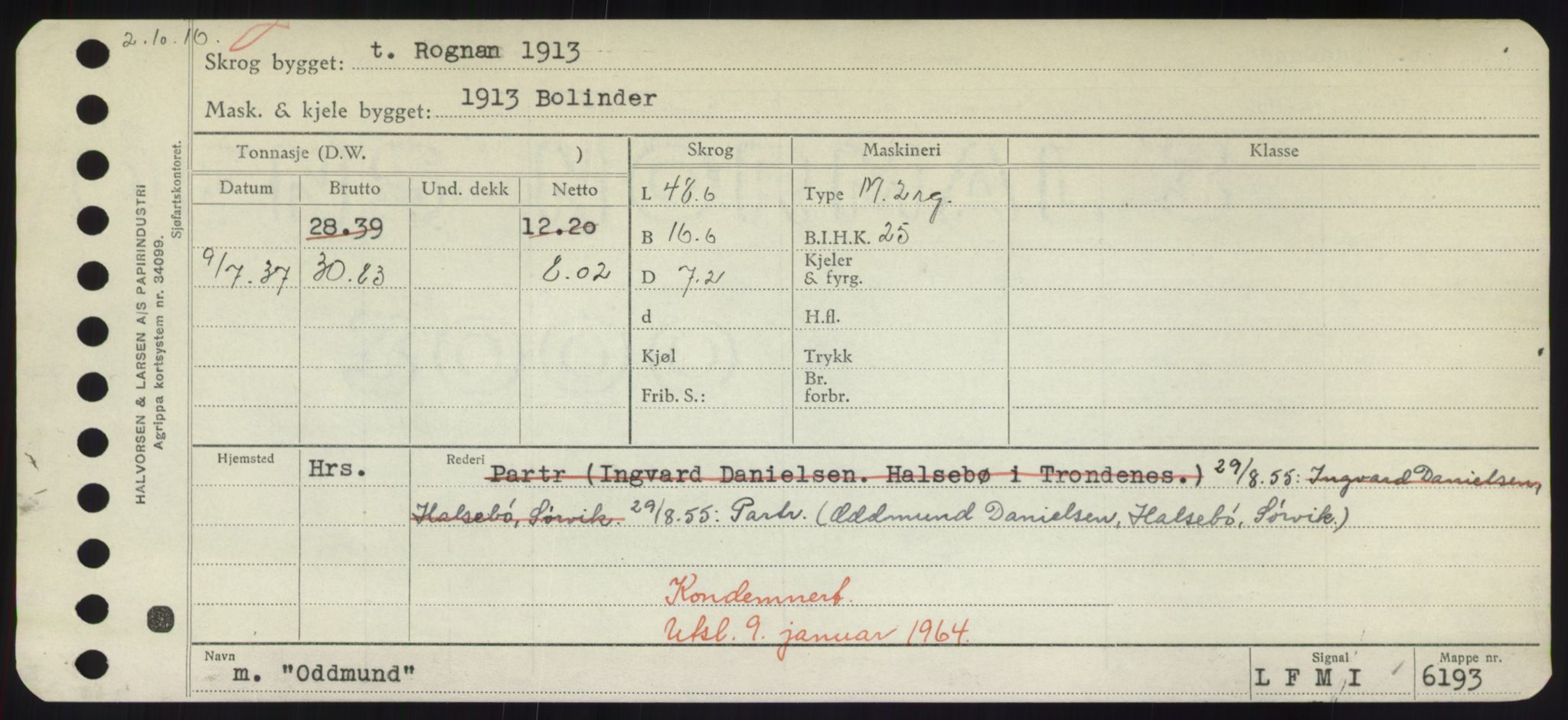 Sjøfartsdirektoratet med forløpere, Skipsmålingen, RA/S-1627/H/Hd/L0028: Fartøy, O, p. 119