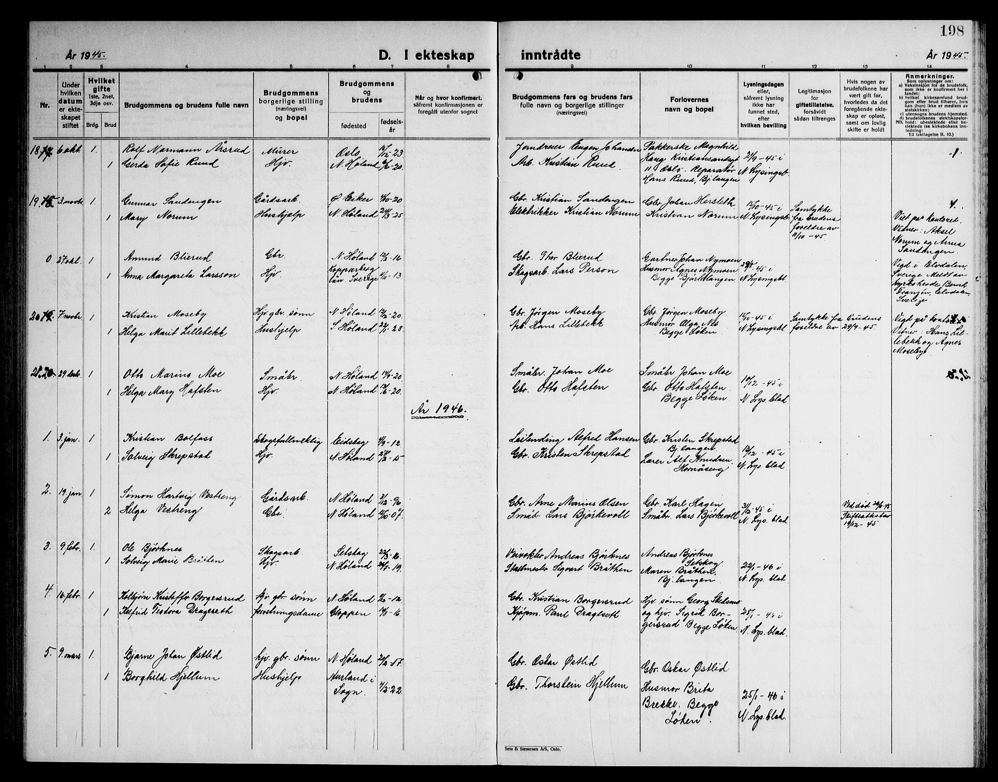 Høland prestekontor Kirkebøker, AV/SAO-A-10346a/G/Ga/L0009: Parish register (copy) no. I 9, 1930-1951, p. 198