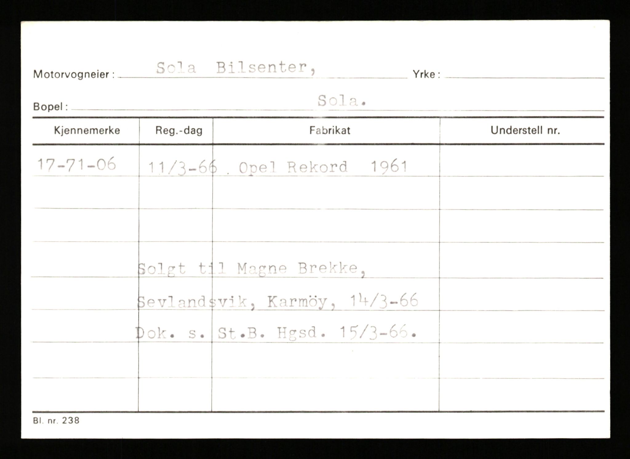 Stavanger trafikkstasjon, SAST/A-101942/0/G/L0010: Registreringsnummer: 130000 - 239953, 1930-1971, p. 1623