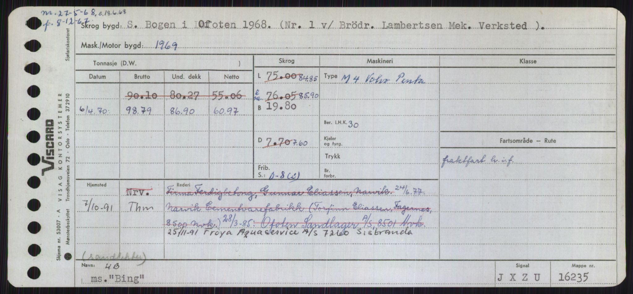 Sjøfartsdirektoratet med forløpere, Skipsmålingen, AV/RA-S-1627/H/Ha/L0001/0001: Fartøy, A-Eig / Fartøy A-Bjøn, p. 915