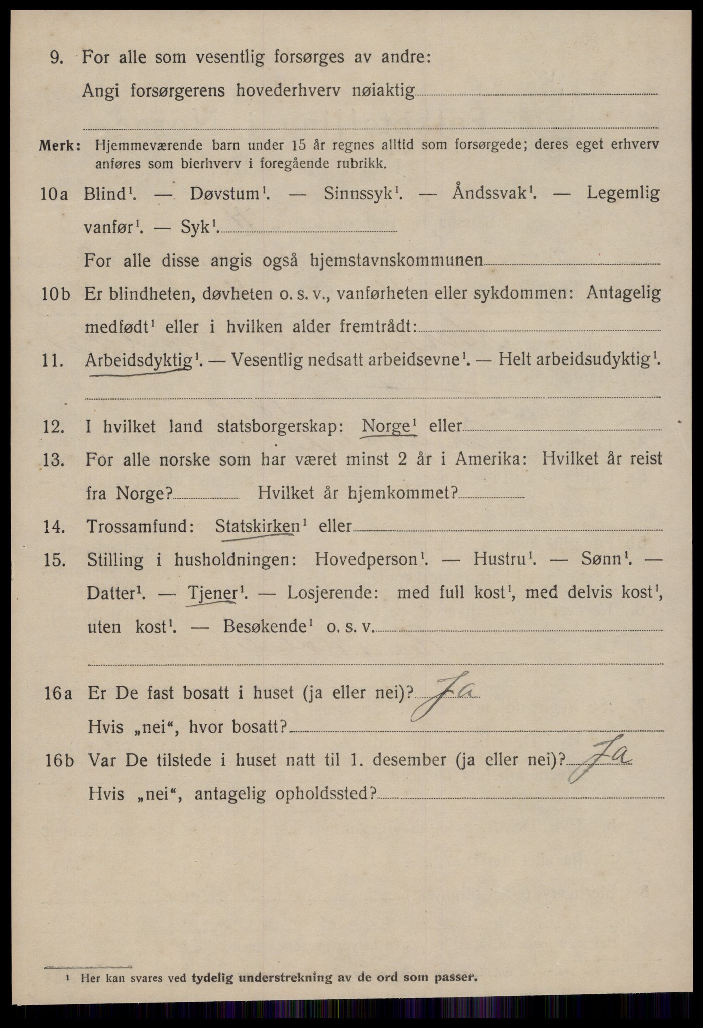 SAT, 1920 census for Tingvoll, 1920, p. 5237