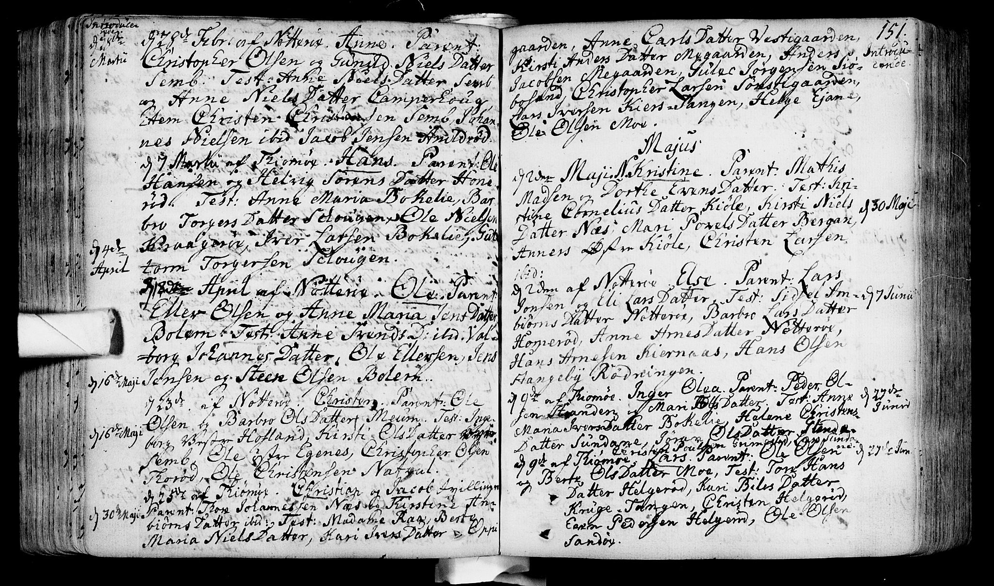 Nøtterøy kirkebøker, SAKO/A-354/F/Fa/L0002: Parish register (official) no. I 2, 1738-1790, p. 151