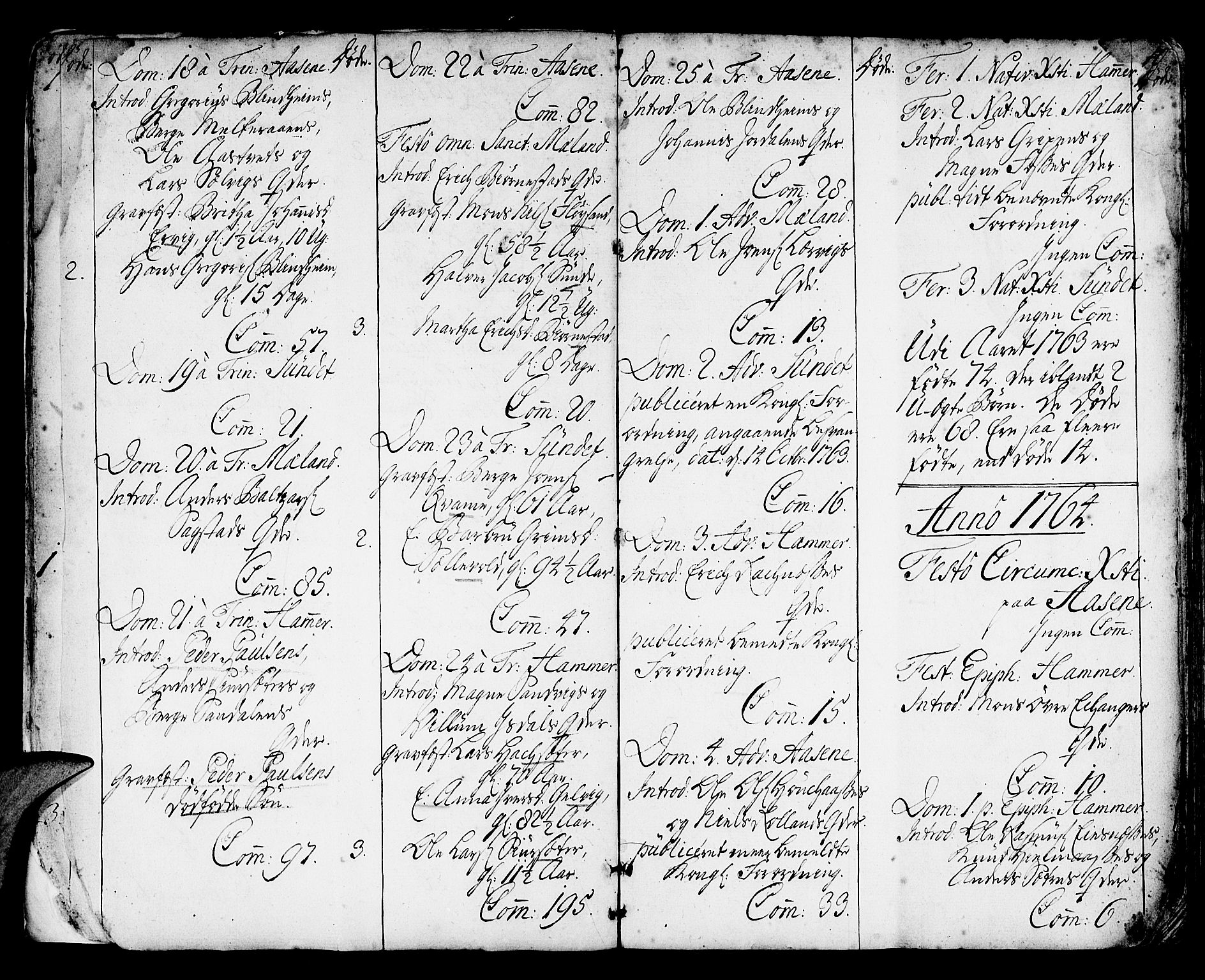 Hamre sokneprestembete, SAB/A-75501/H/Ha/Haa/Haaa/L0007: Parish register (official) no. A 7, 1762-1777, p. 10