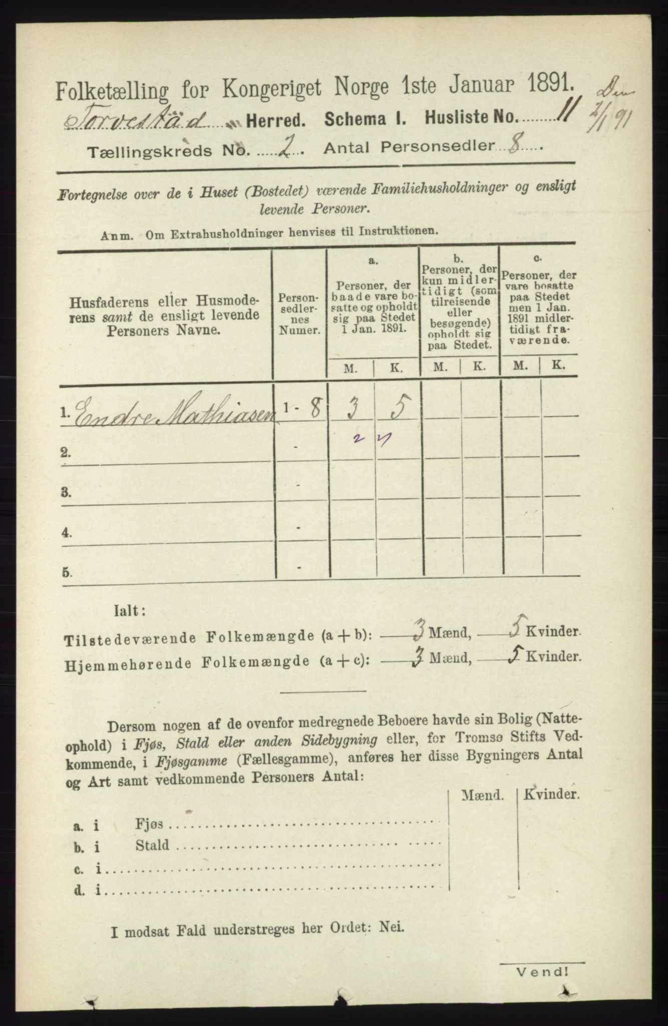 RA, 1891 census for 1152 Torvastad, 1891, p. 459