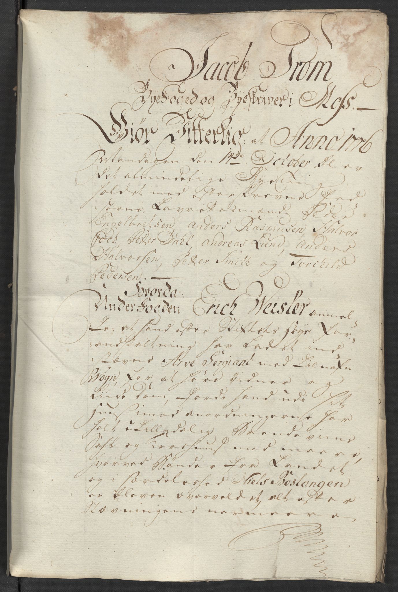 Kristiania stiftamt, SAO/A-10386/G/Gm/L0011: Domsakter og forhør, 1776, p. 580