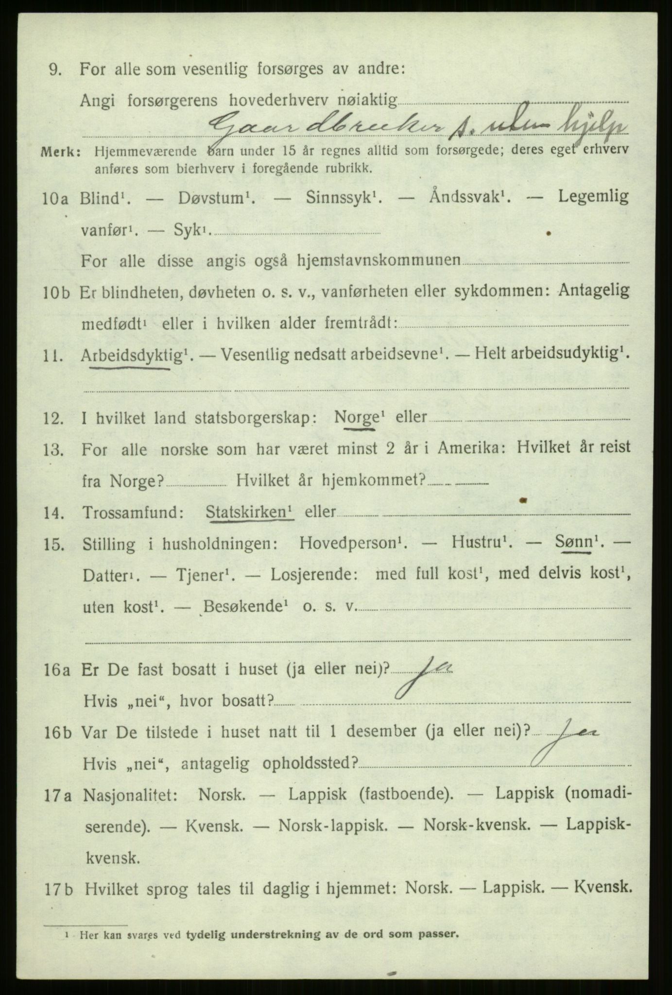 SATØ, 1920 census for Trondenes, 1920, p. 19801