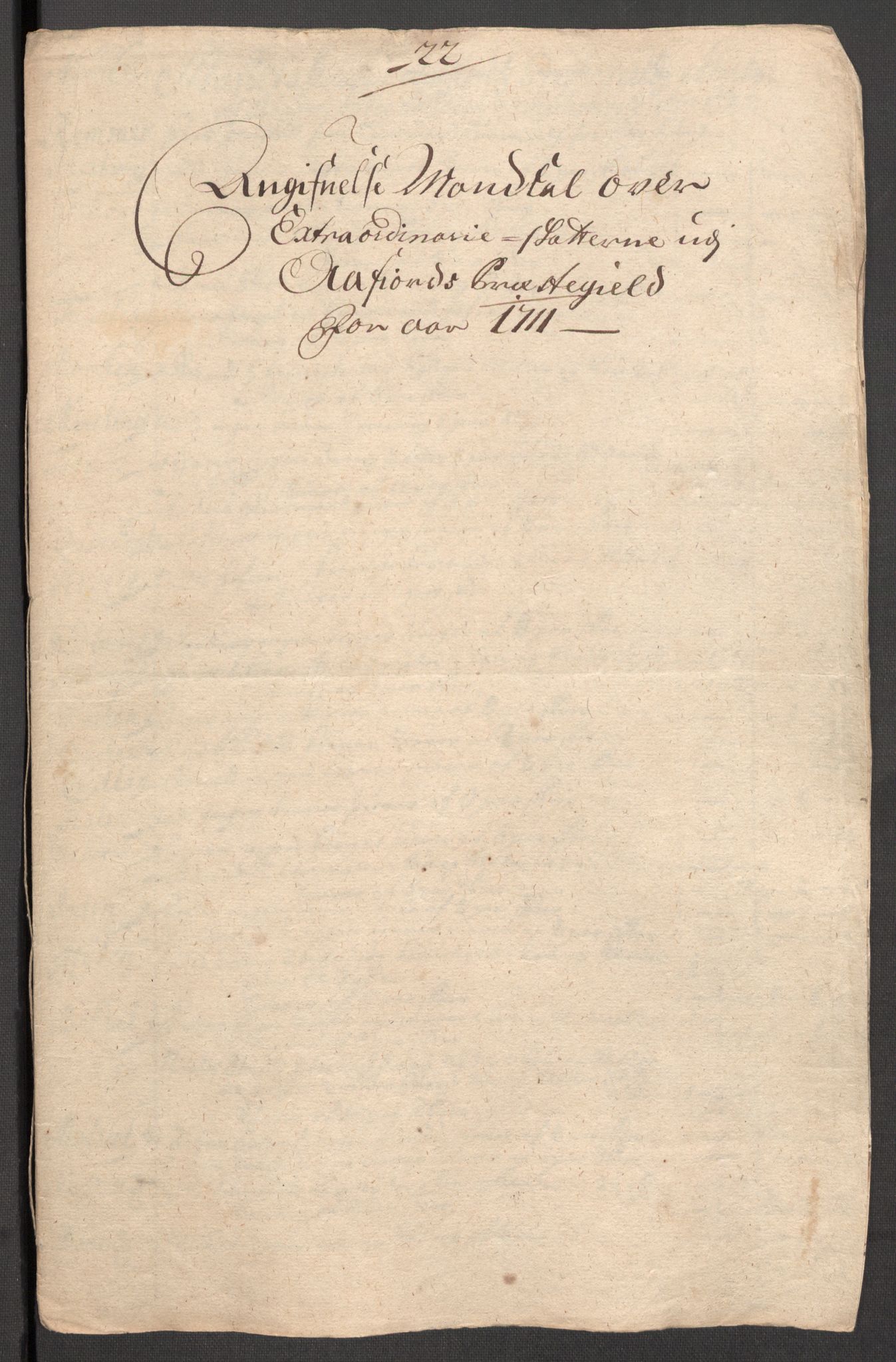 Rentekammeret inntil 1814, Reviderte regnskaper, Fogderegnskap, RA/EA-4092/R57/L3860: Fogderegnskap Fosen, 1711, p. 405