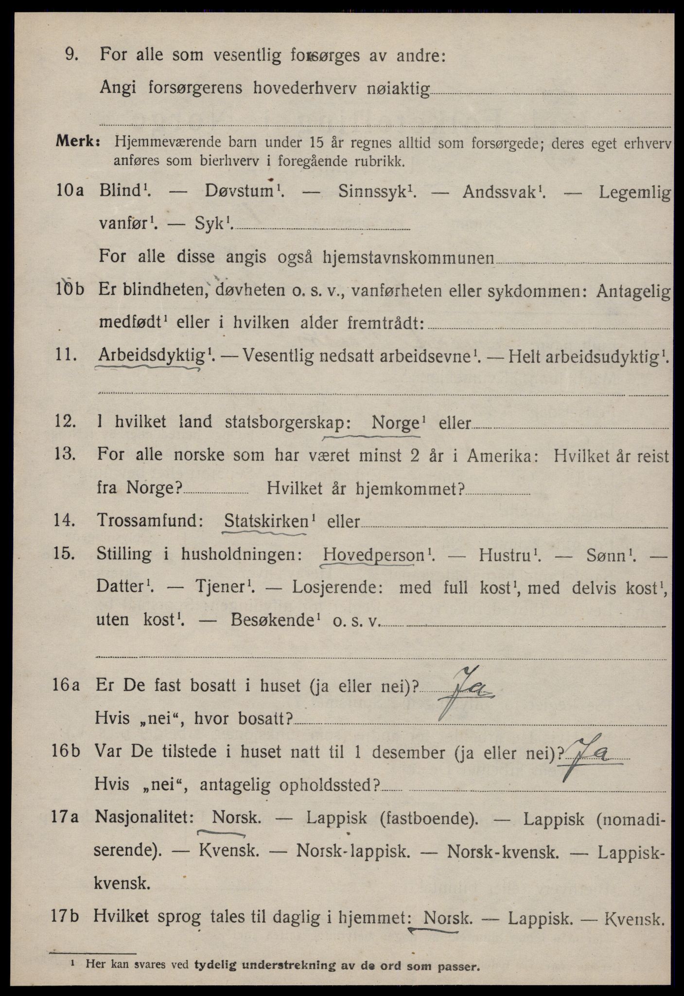 SAT, 1920 census for Strinda, 1920, p. 14475