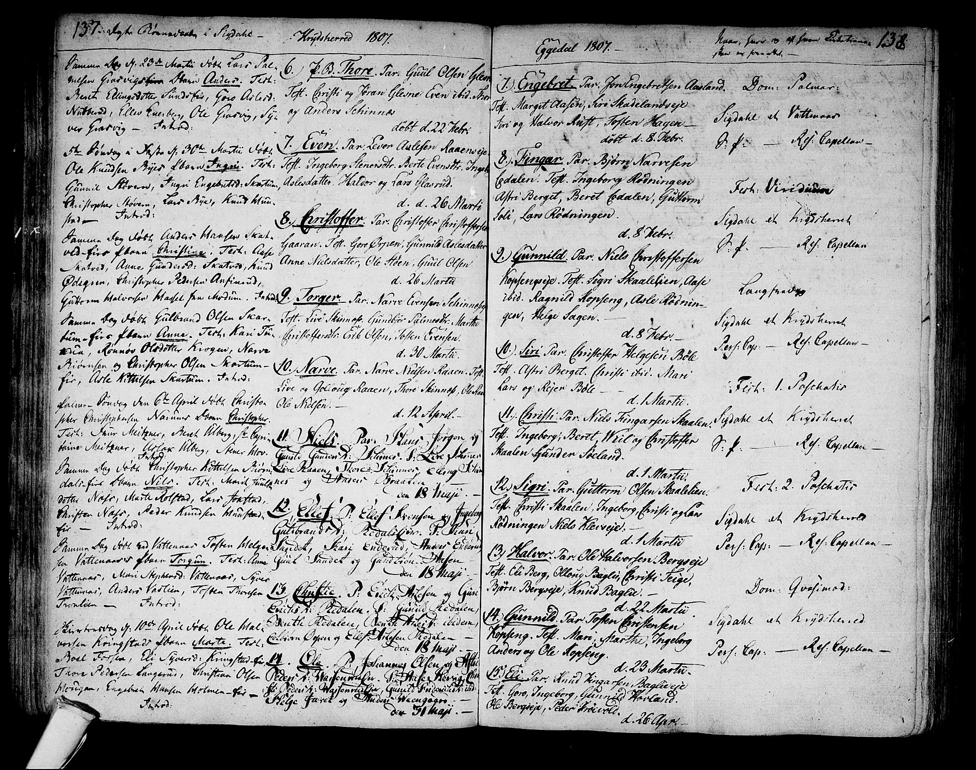 Sigdal kirkebøker, AV/SAKO-A-245/F/Fa/L0003: Parish register (official) no. I 3, 1793-1811, p. 137-138