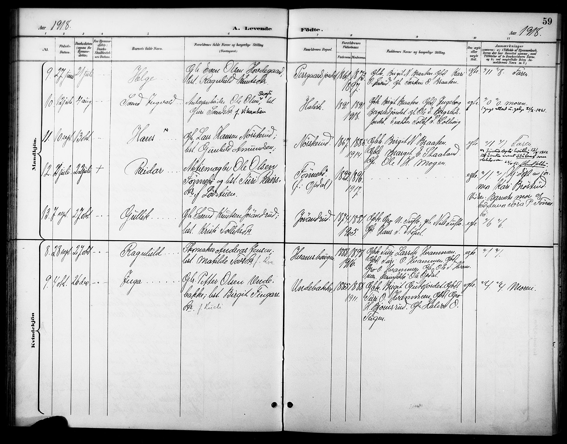 Nore kirkebøker, AV/SAKO-A-238/F/Fc/L0005: Parish register (official) no. III 5, 1898-1922, p. 59