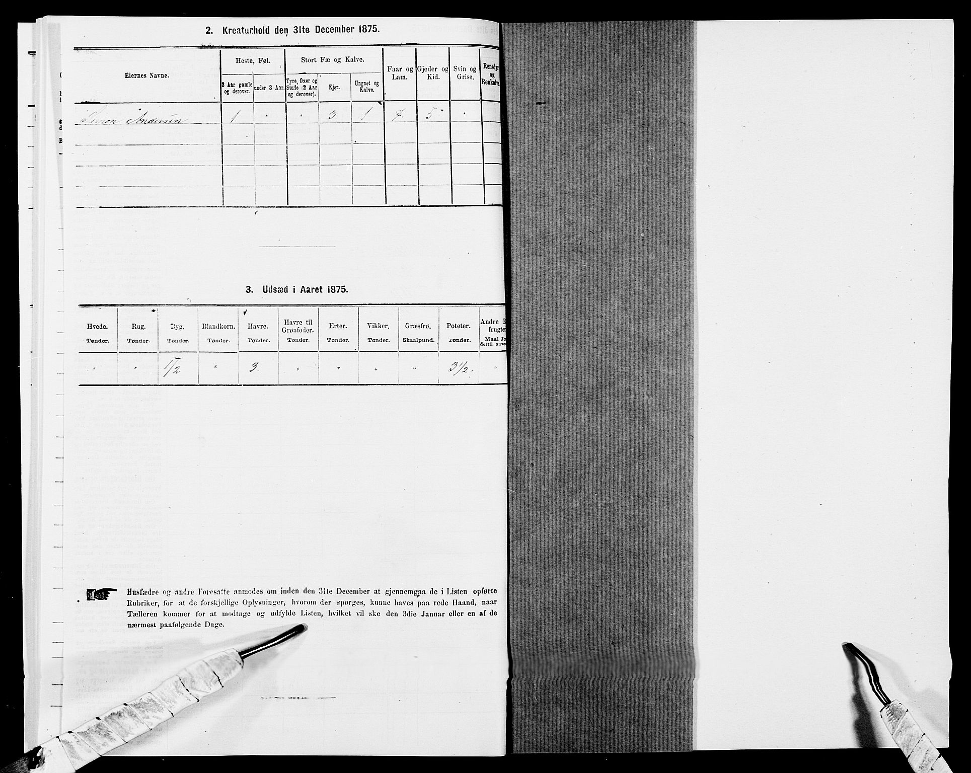 SAK, 1875 census for 1034P Hægebostad, 1875, p. 151