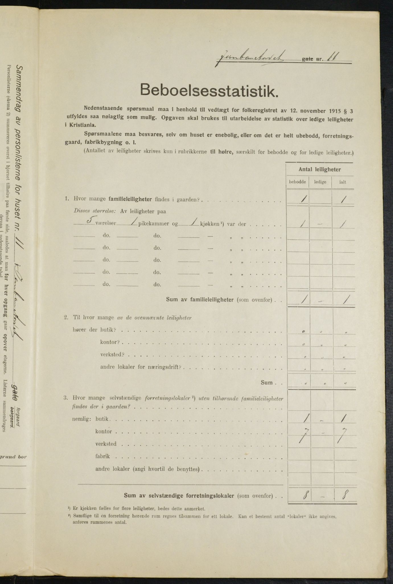 OBA, Municipal Census 1916 for Kristiania, 1916, p. 48048