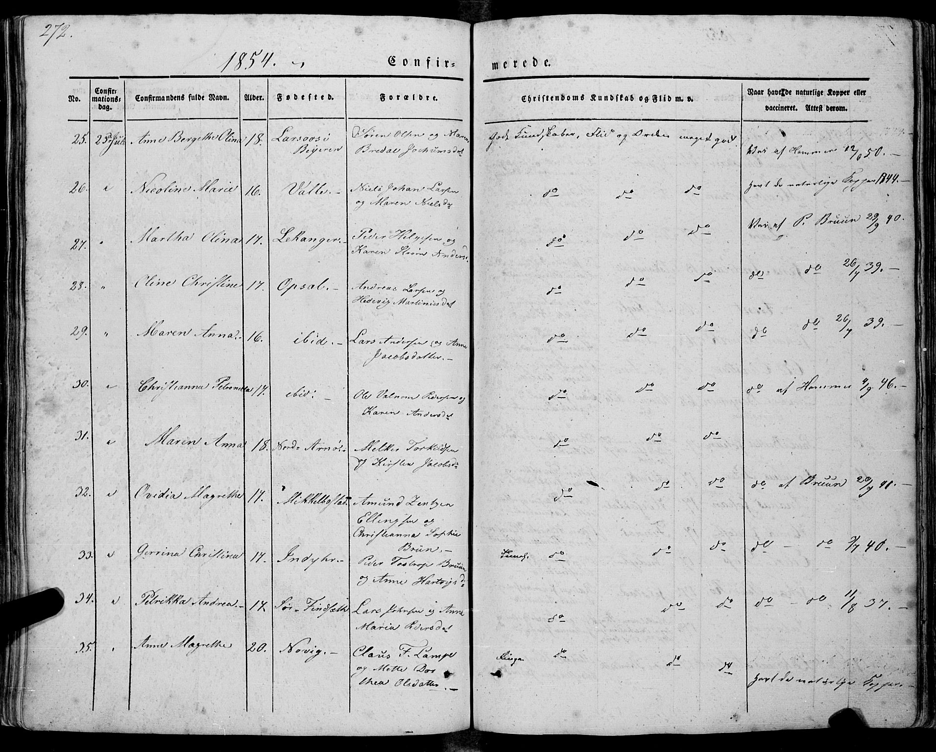 Ministerialprotokoller, klokkerbøker og fødselsregistre - Nordland, AV/SAT-A-1459/805/L0097: Parish register (official) no. 805A04, 1837-1861, p. 272